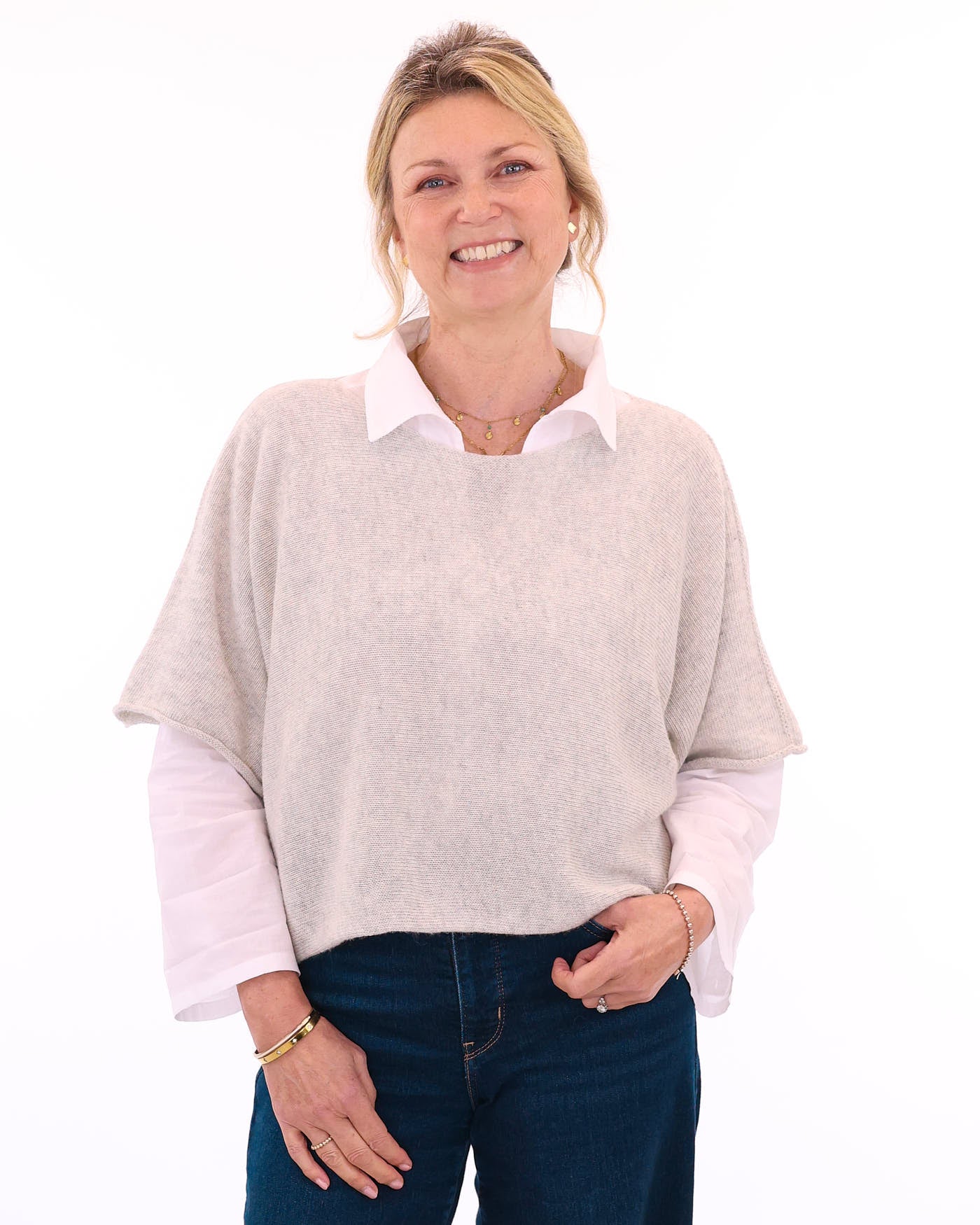 Cashmere Blend Short Tunic Top