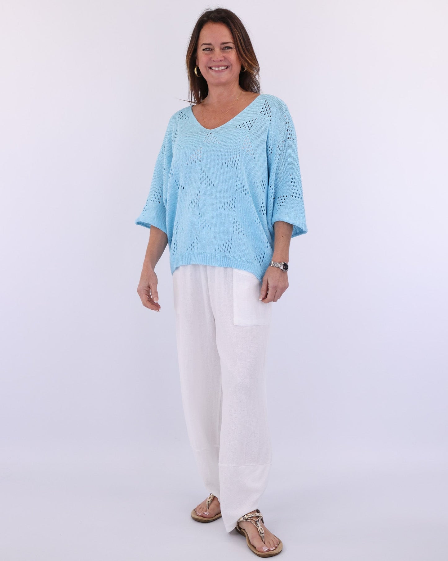 Cotton Blend Patterned Tunic