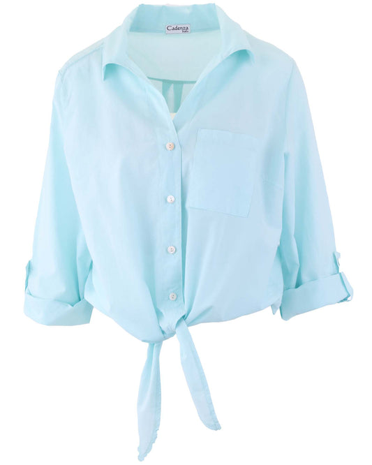 Cotton Tie Front Shirt