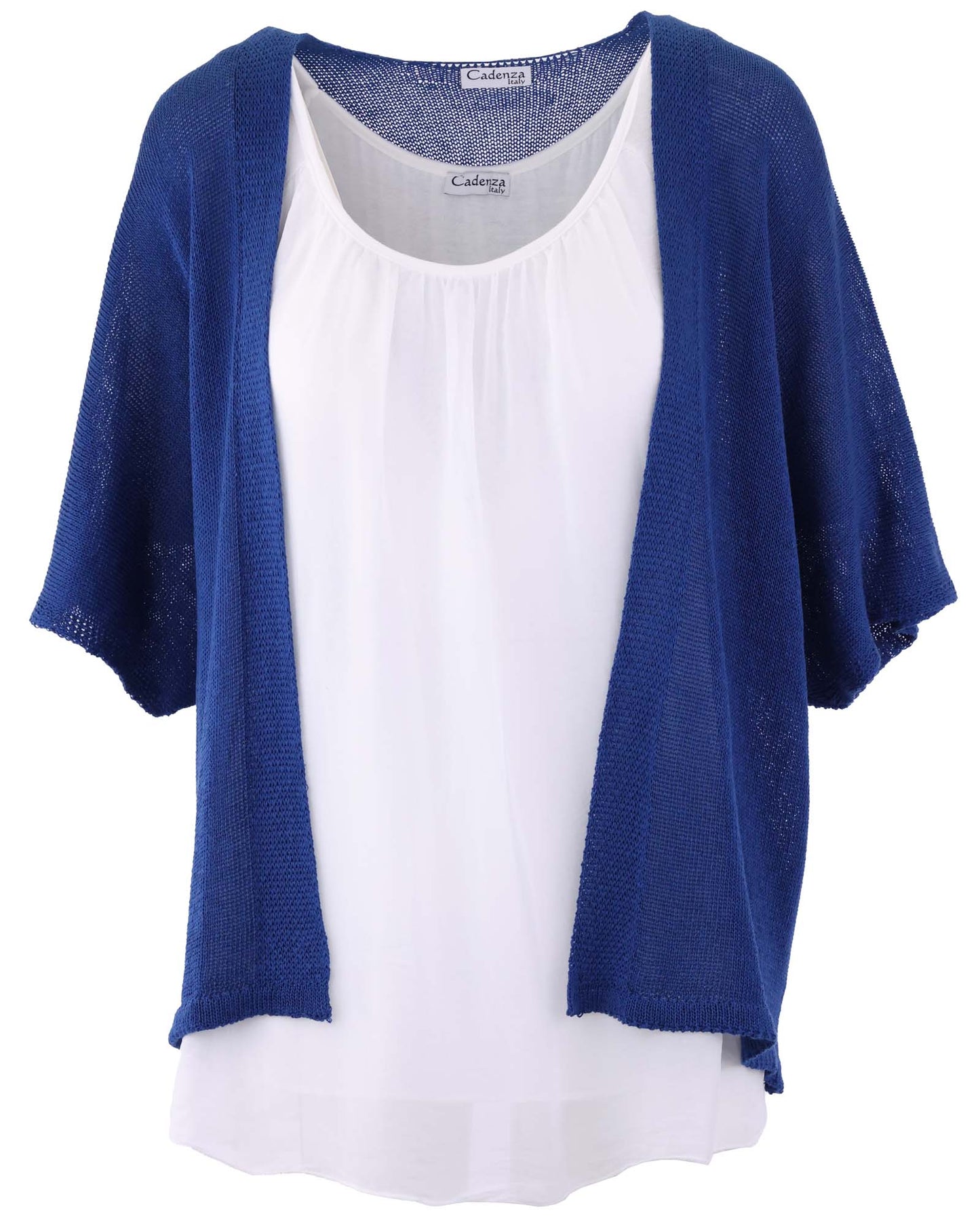 Cotton Blend Short Kimono