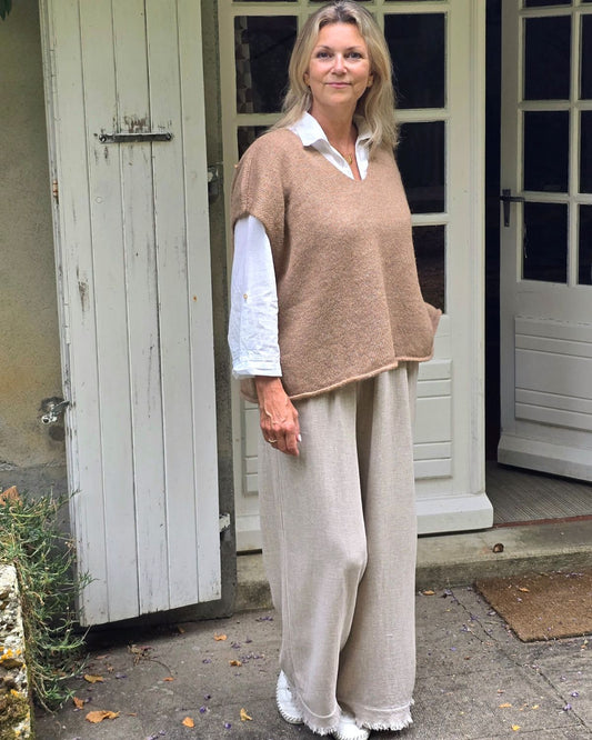 Alpaca Blend V Neck Tunic