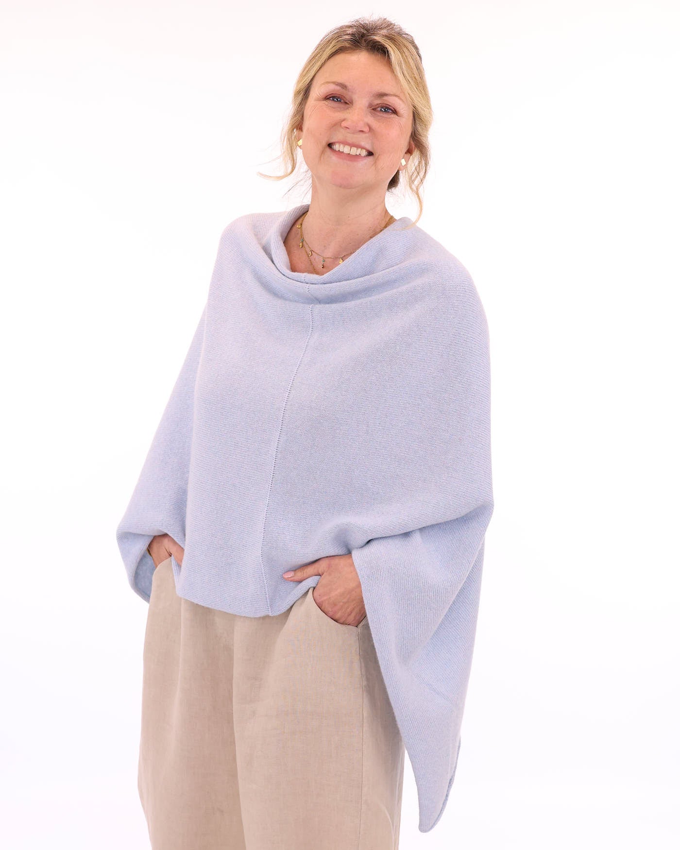 Cashmere Blend Poncho