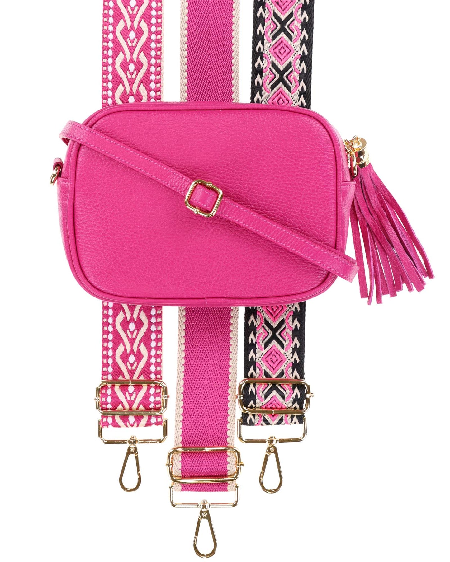 Tassle Crossbody Leather Camera Bag