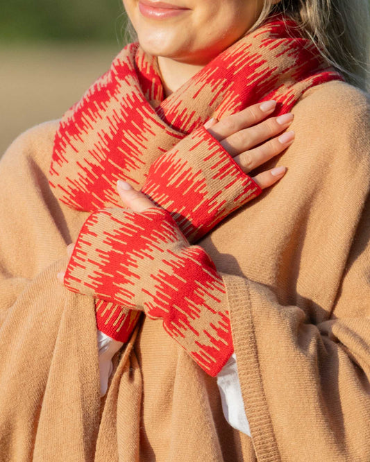 Cashmere Blend Wave Wrist Warmers