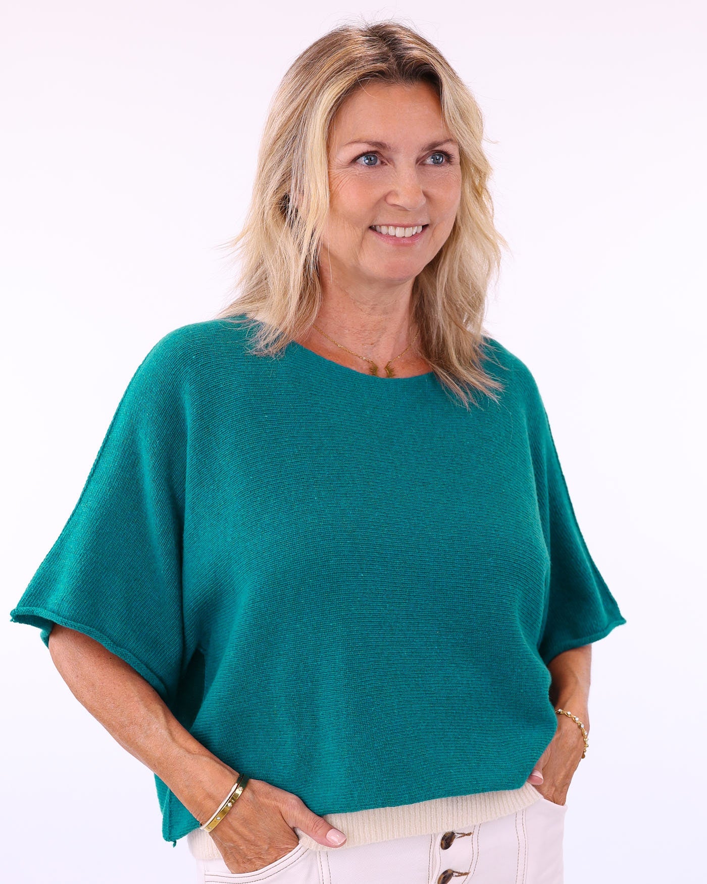 Cashmere Blend Short Tunic Top