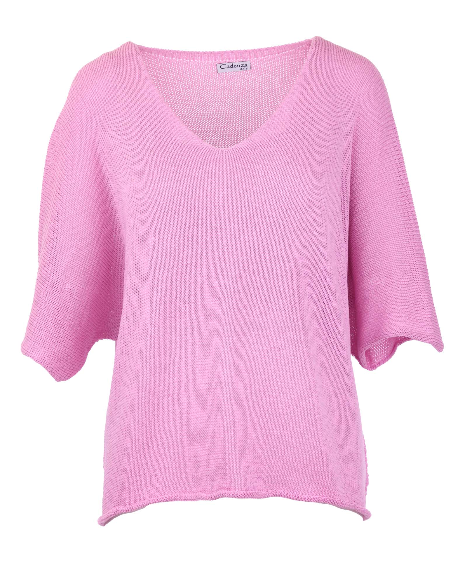 Cotton Blend V Neck Tunic Top