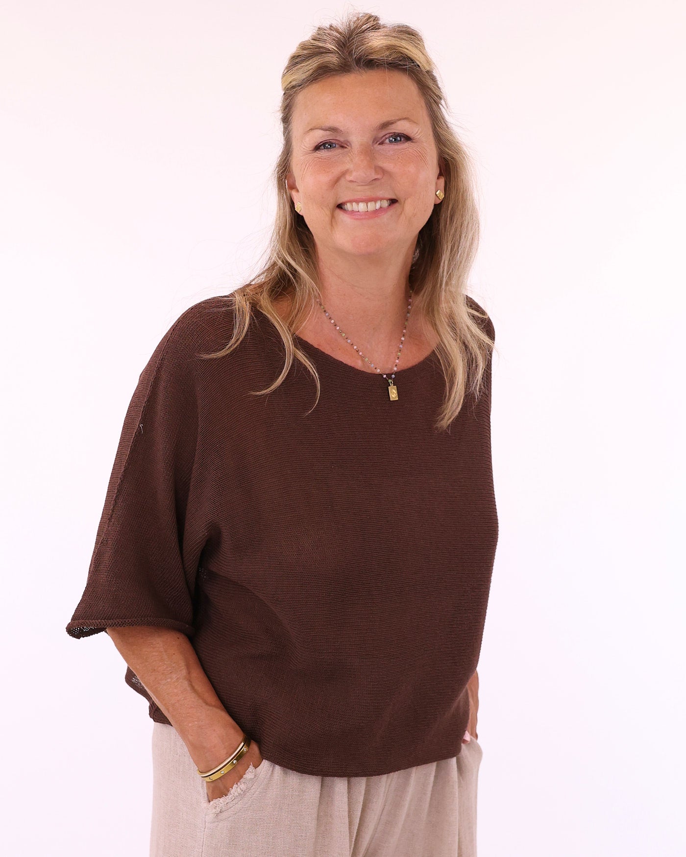 Cotton Blend Short Tunic Top