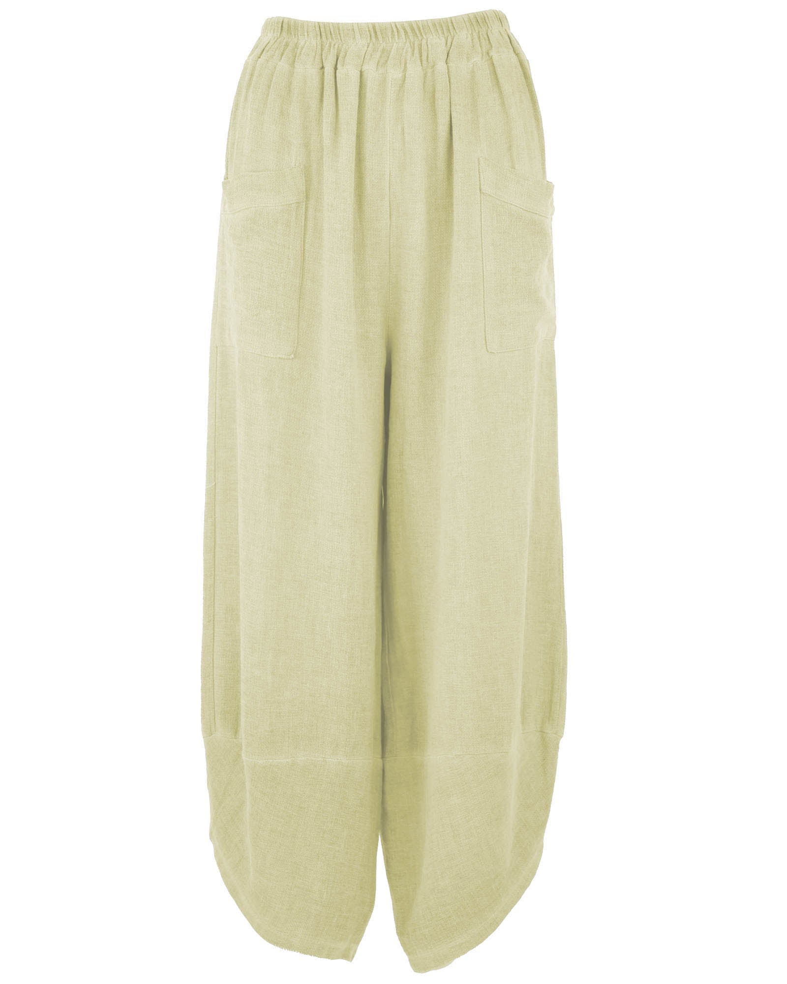 Linen and Cotton Blend Hareem Pants