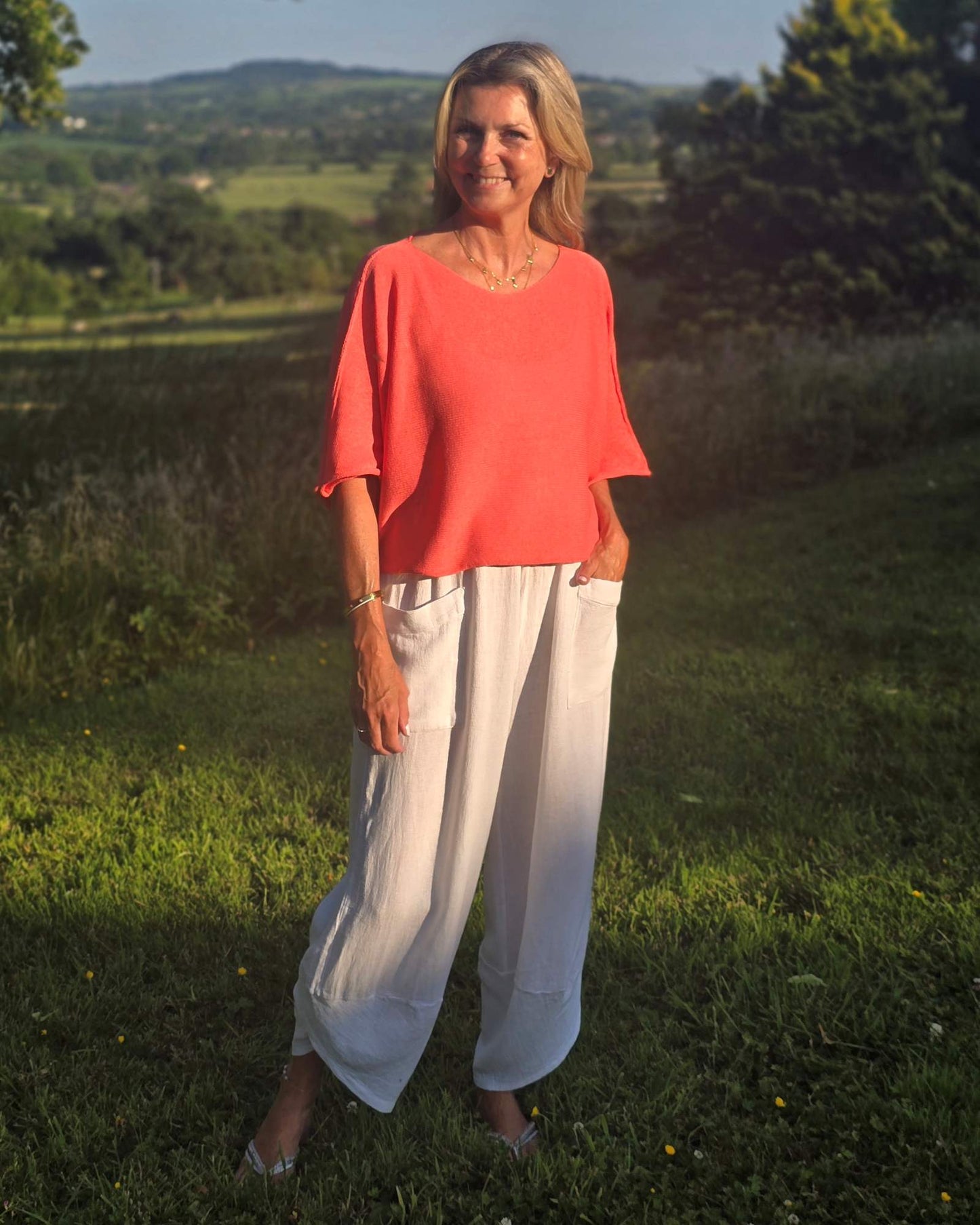 Cotton Blend Short Tunic Top