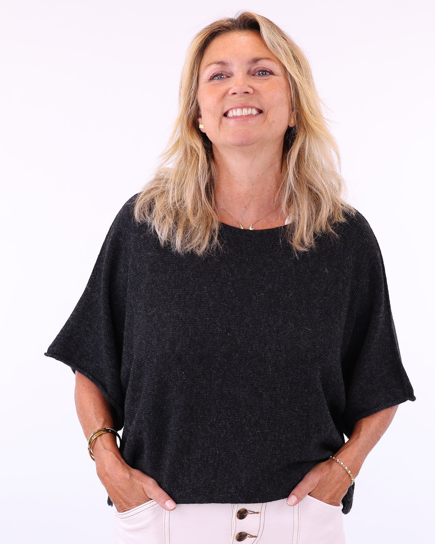 Cashmere Blend Short Tunic Top