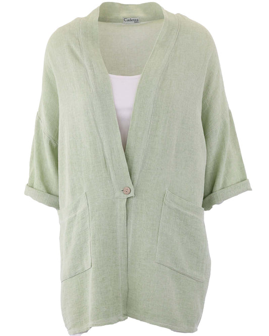 Linen and Cotton Blend Kimono