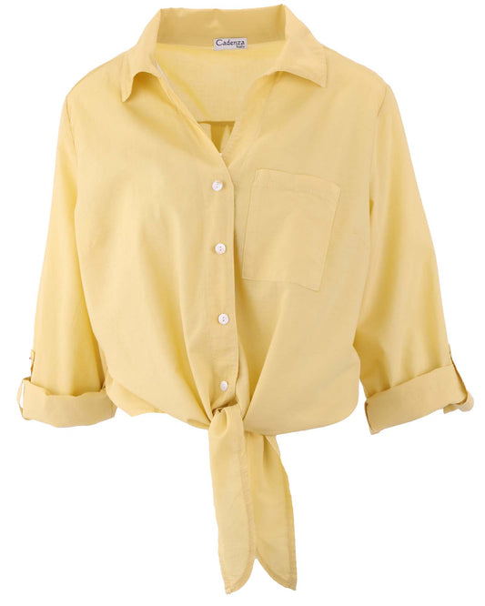 Cotton Tie Front Shirt