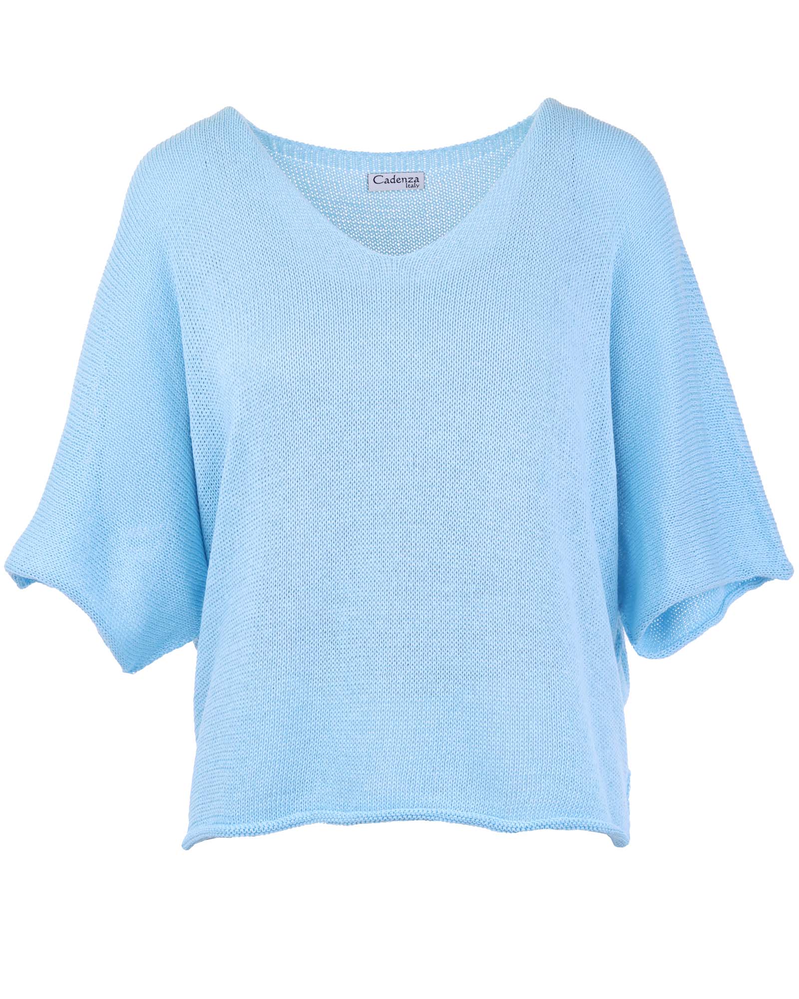 Cotton Blend V Neck Tunic Top