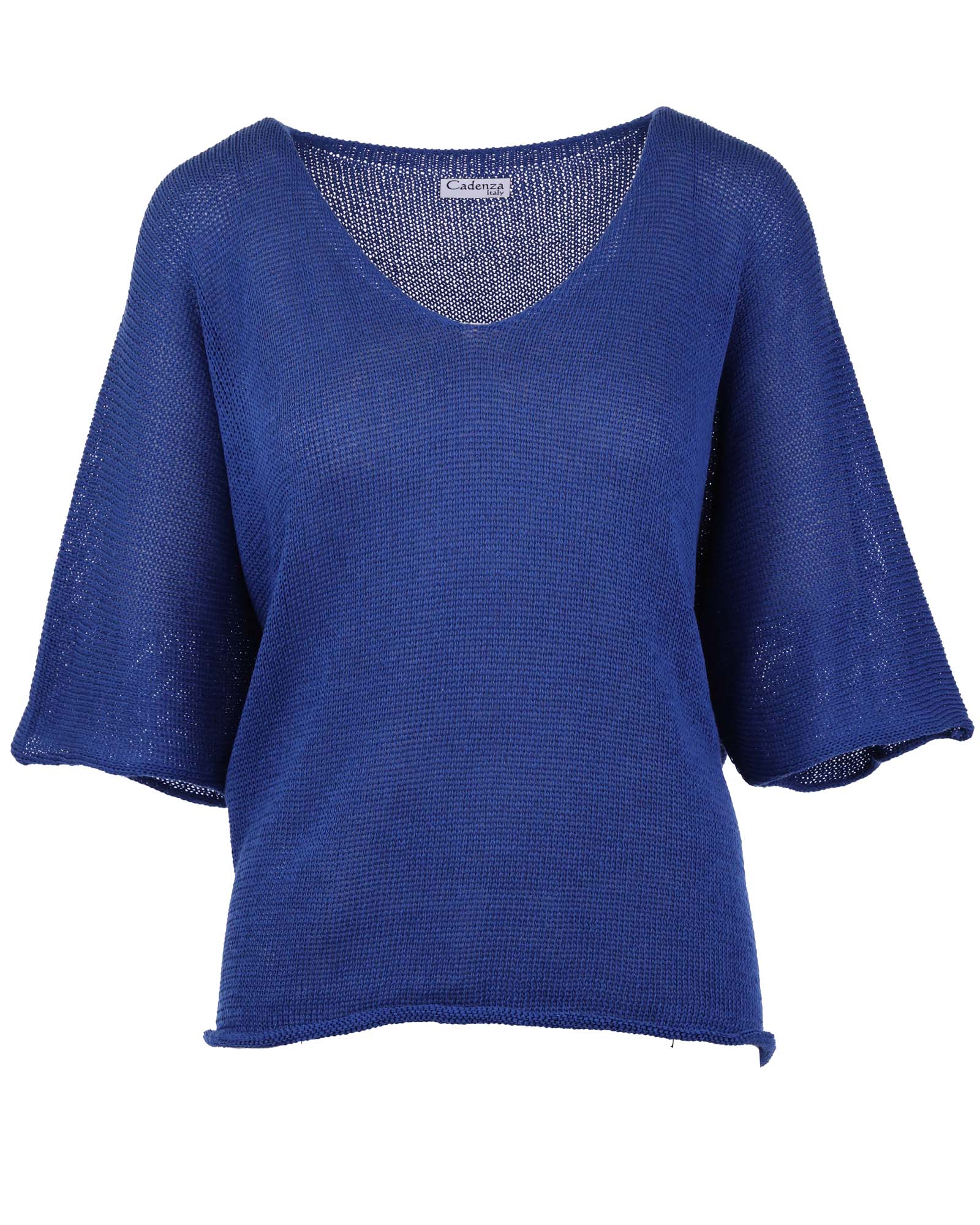 Cotton Blend V Neck Tunic Top