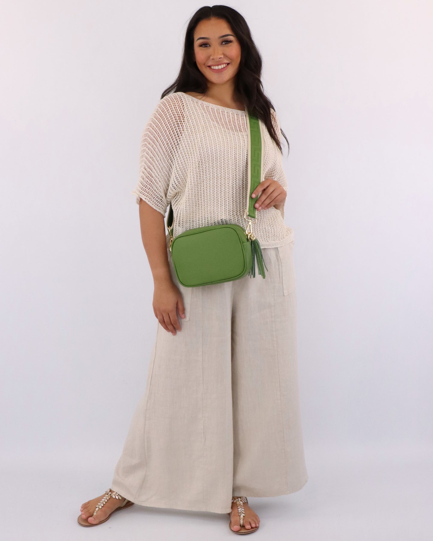 Tassle Crossbody Leather Camera Bag