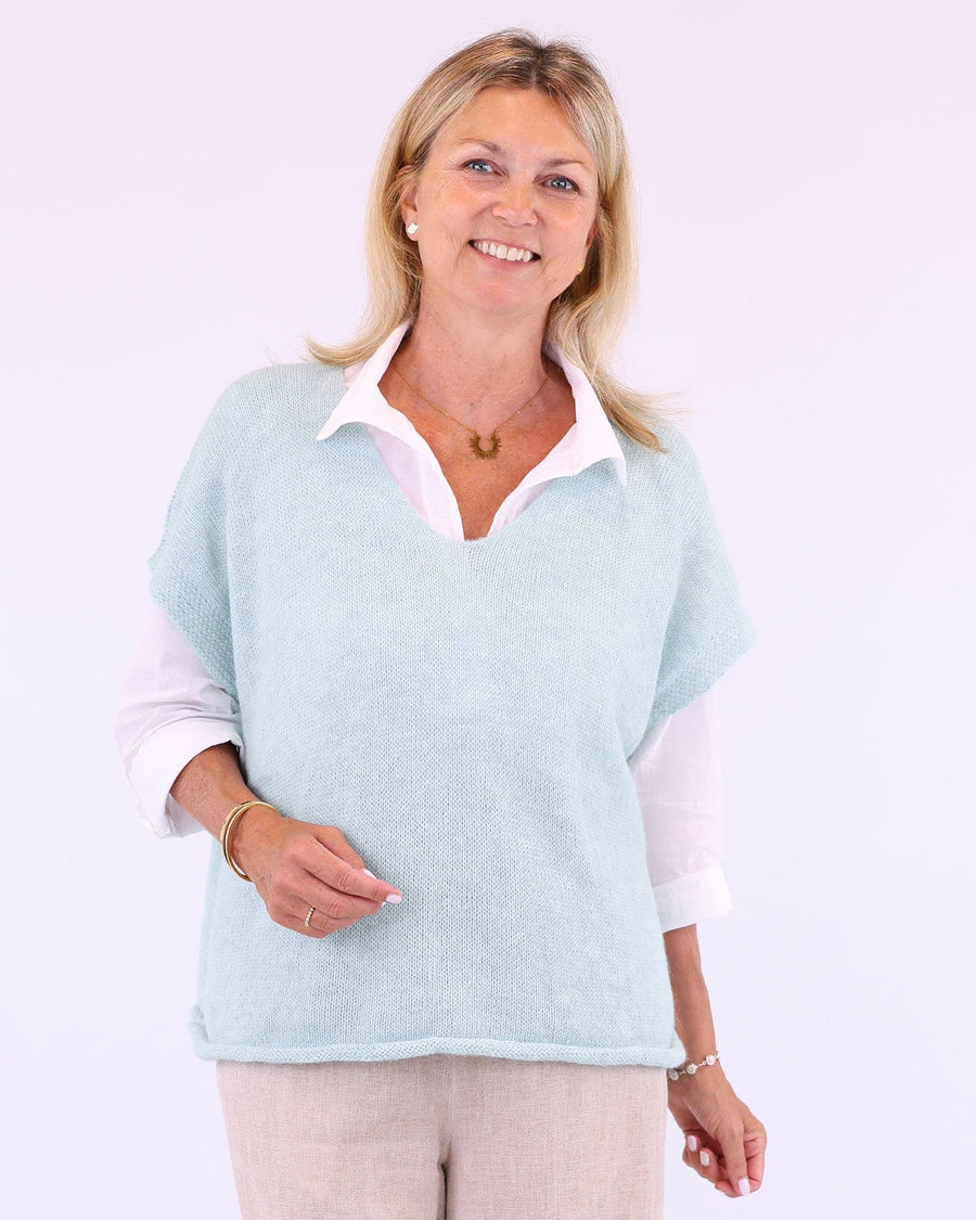Alpaca Blend V Neck Tunic