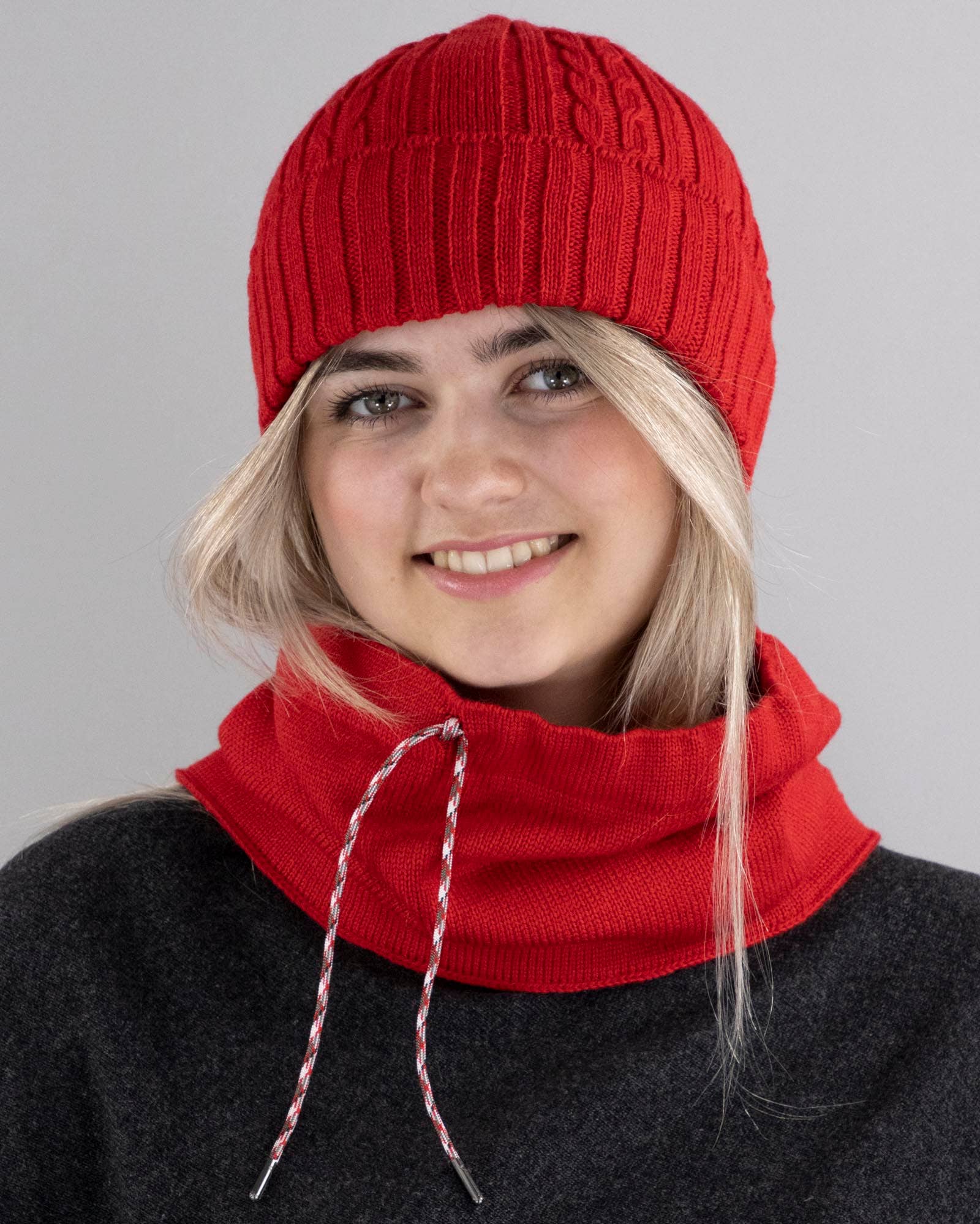Merino Wool Drawstring Snood