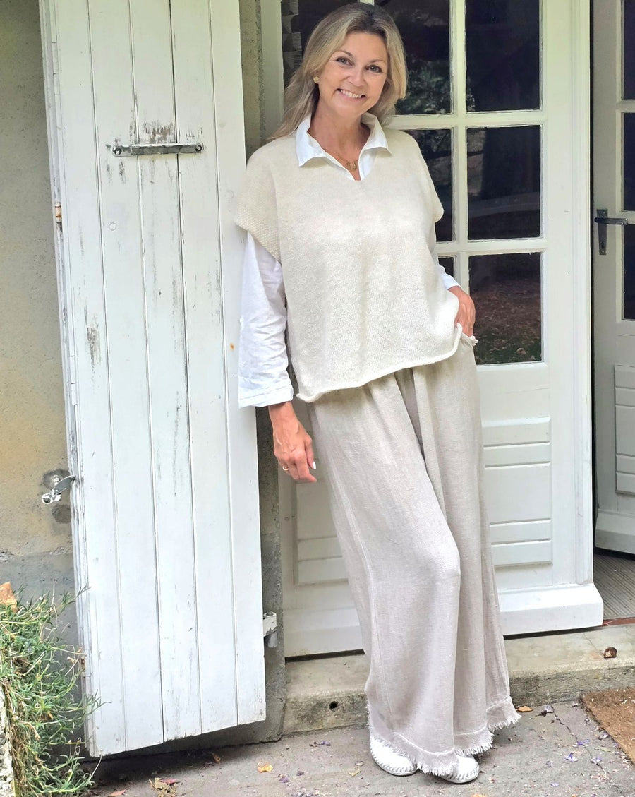 Alpaca Blend V Neck Tunic
