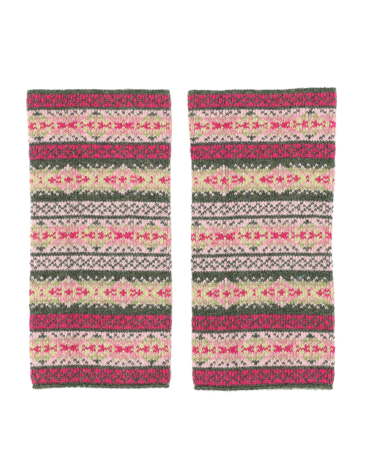 Cashmere Blend Fairisle Wrist Warmers