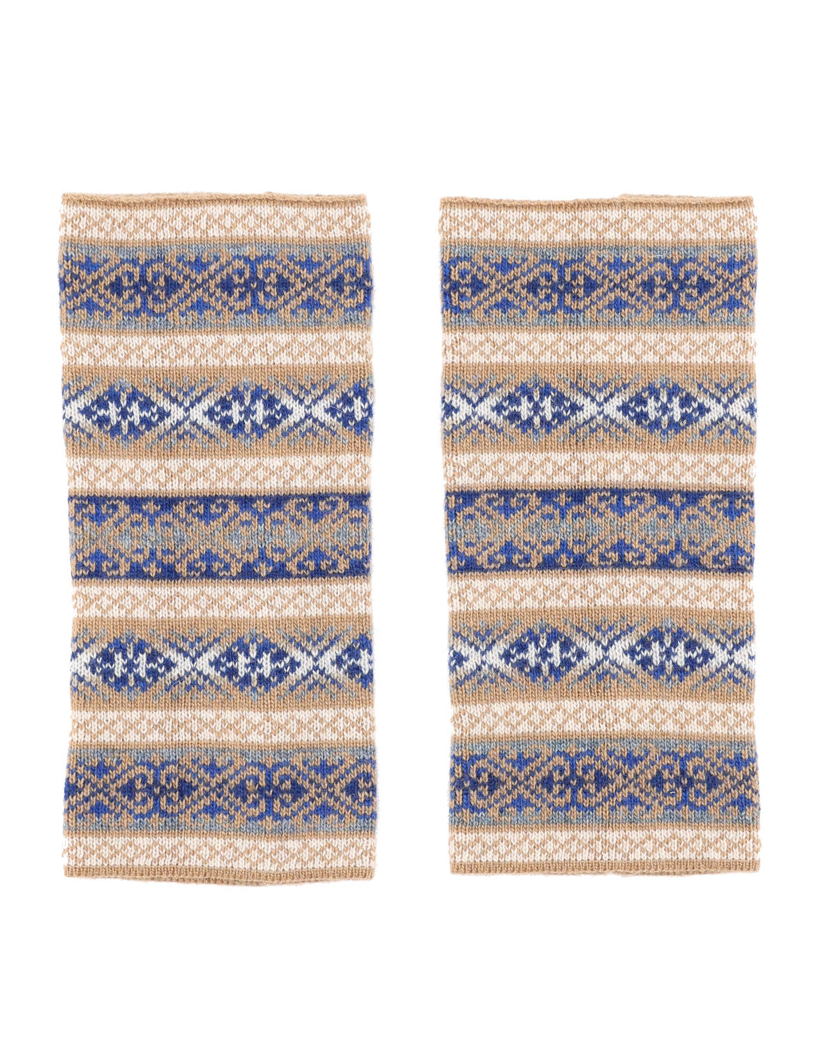 Cashmere Blend Fairisle Wrist Warmers