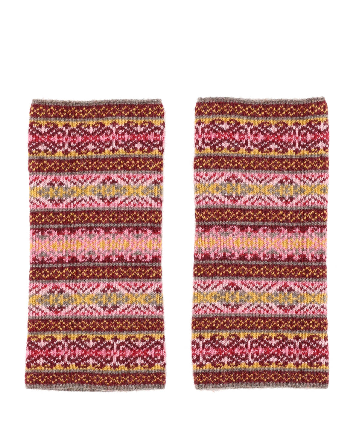 Cashmere Blend Fairisle Wrist Warmers