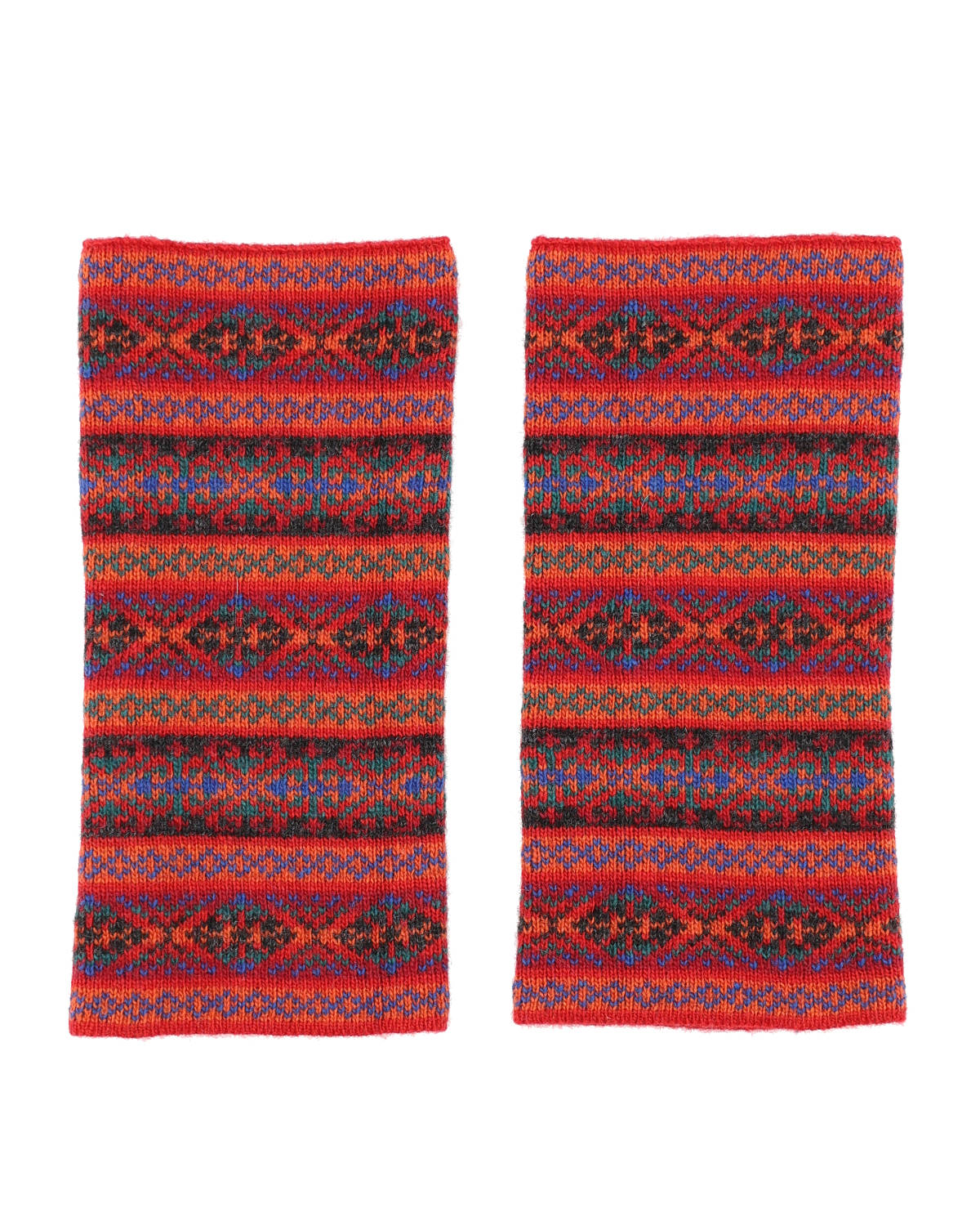 Cashmere Blend Fairisle Wrist Warmers
