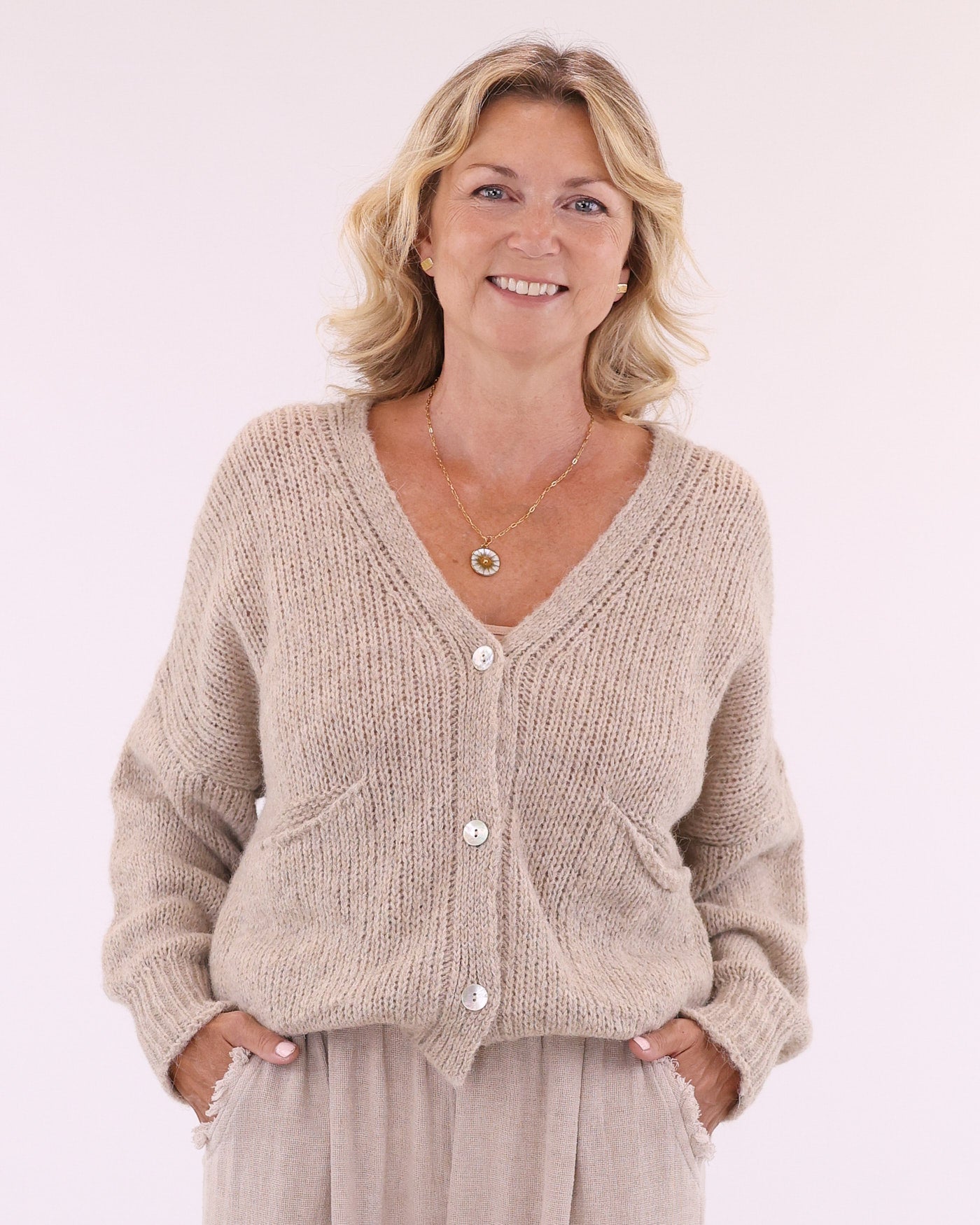 Alpaca Blend Pocket Cardi