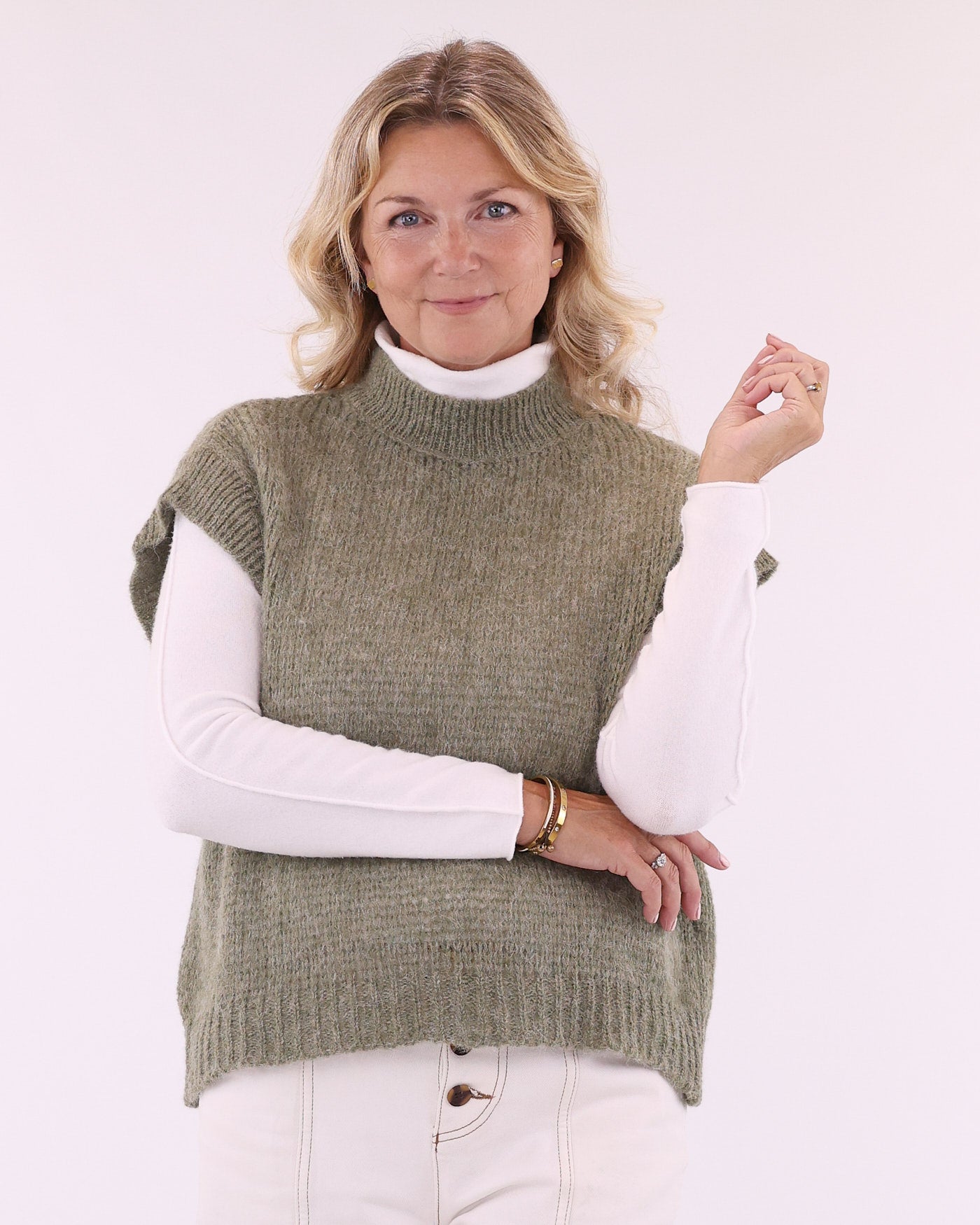 Alpaca Blend Cap Sleeve Tank Top