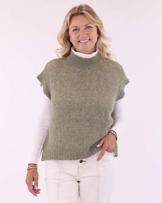 Alpaca Blend Cap Sleeve Tank Top