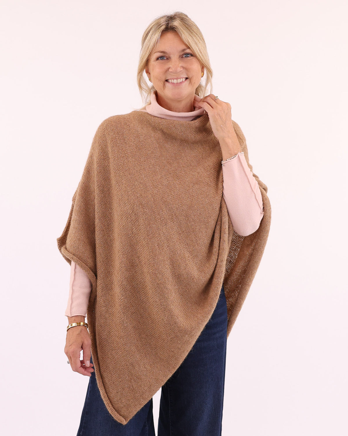 Viscose Blend High Neck Jumper