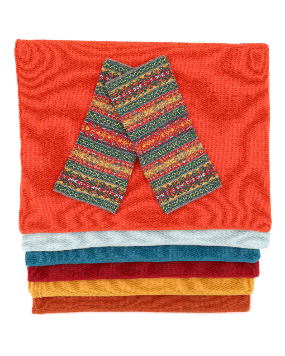 Cashmere Blend Fairisle Wrist Warmers