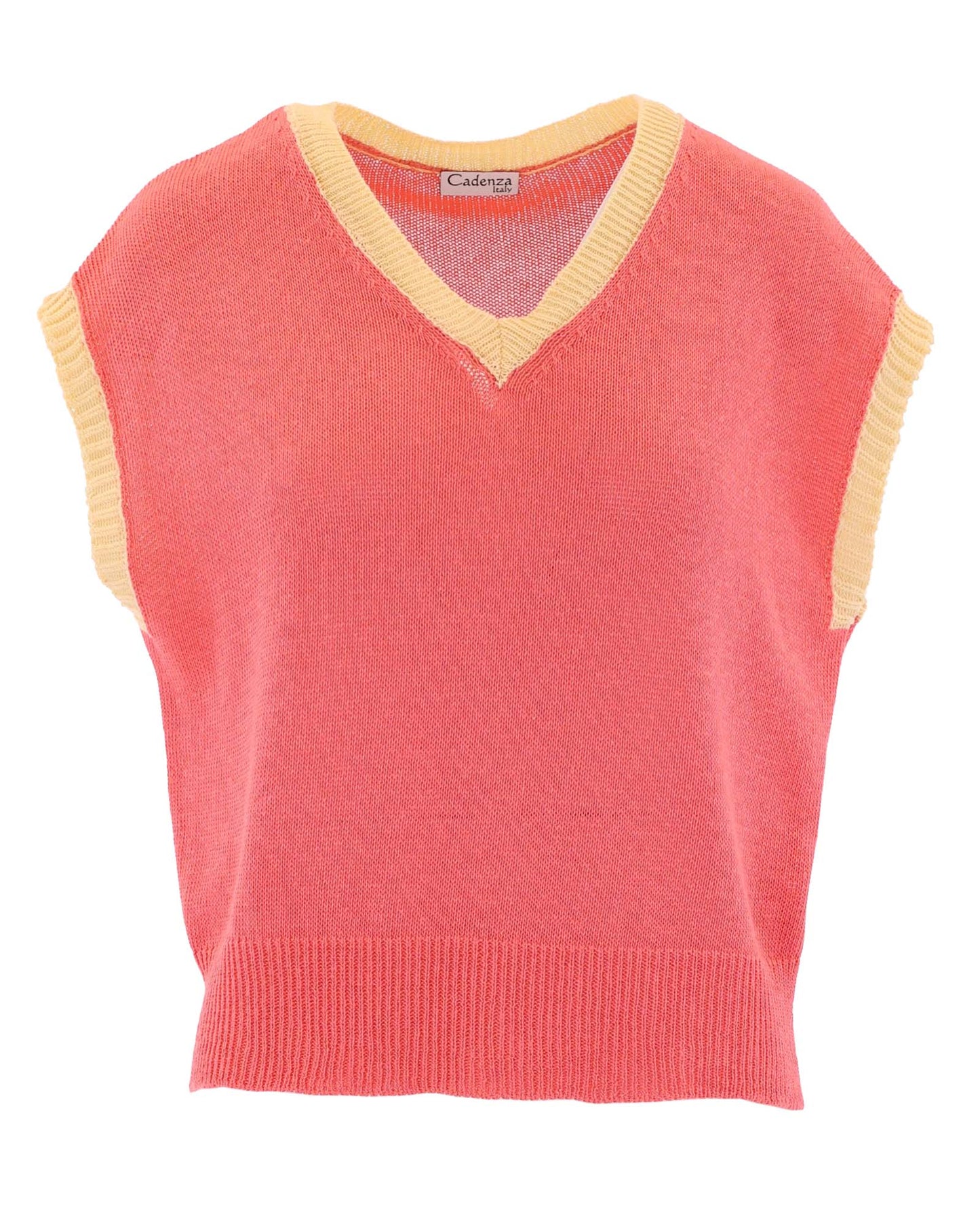 Cotton Blend Contrast Tank Top