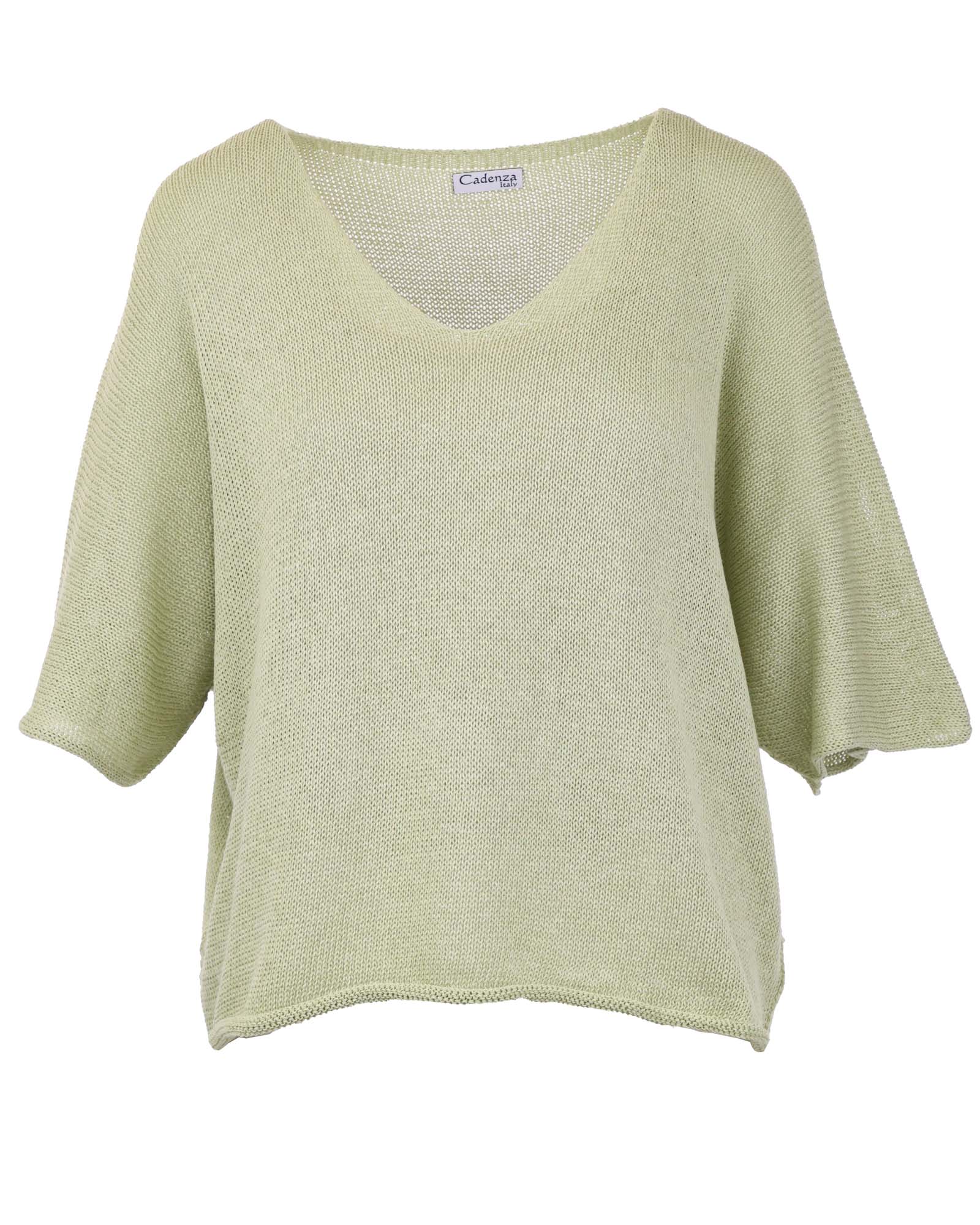 Cotton Blend V Neck Tunic Top