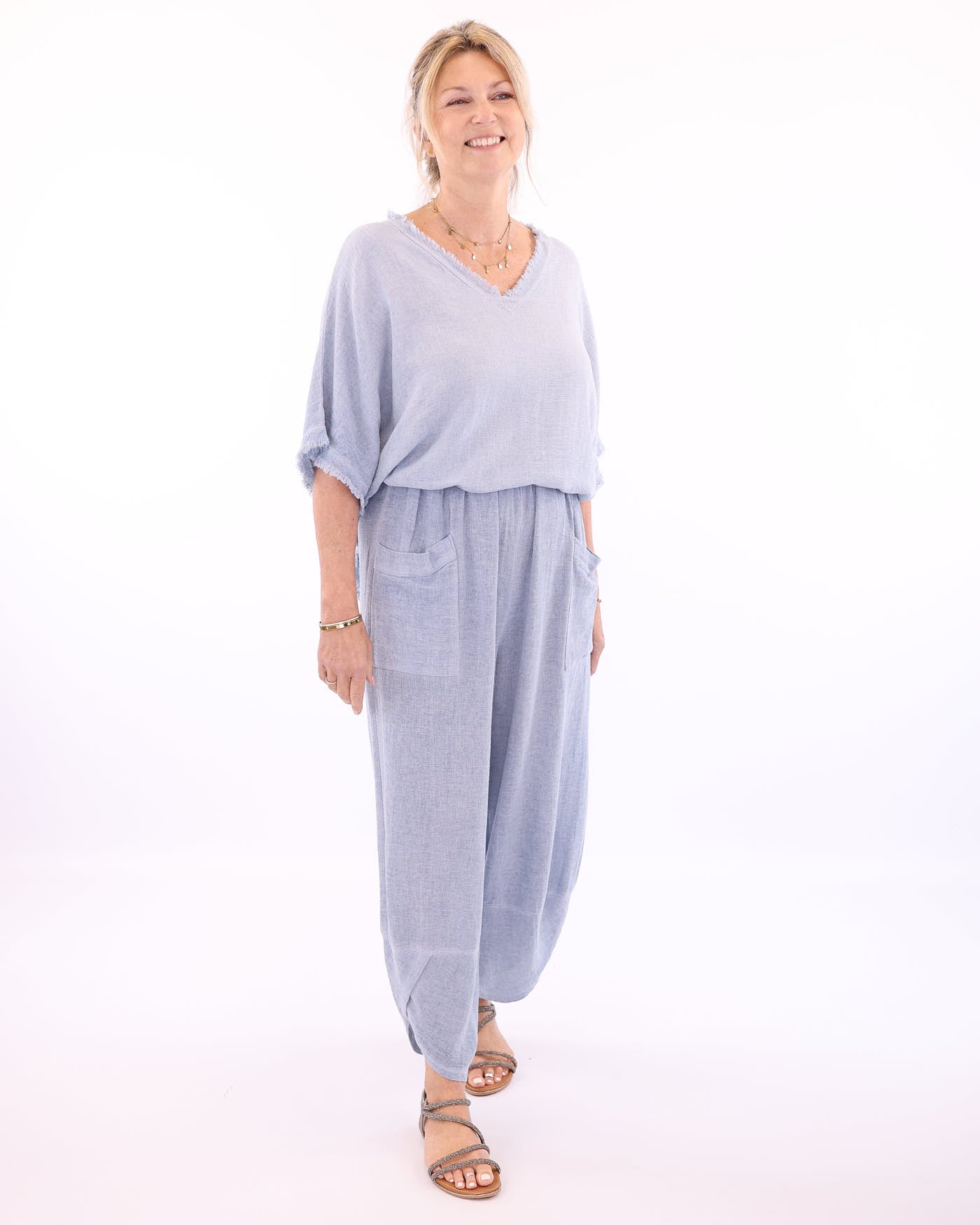 Linen and Cotton Frill Tunic