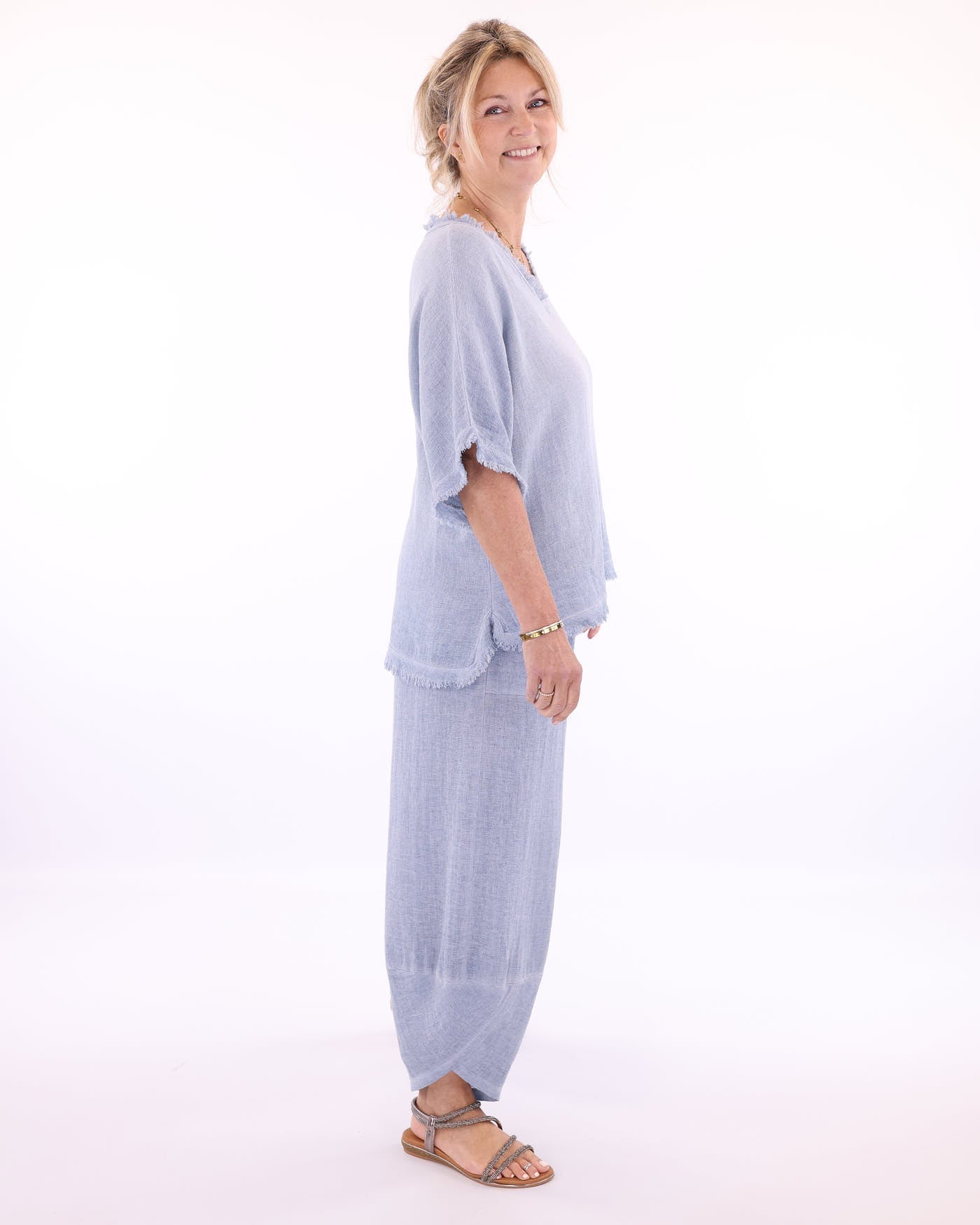 Linen and Cotton Frill Tunic
