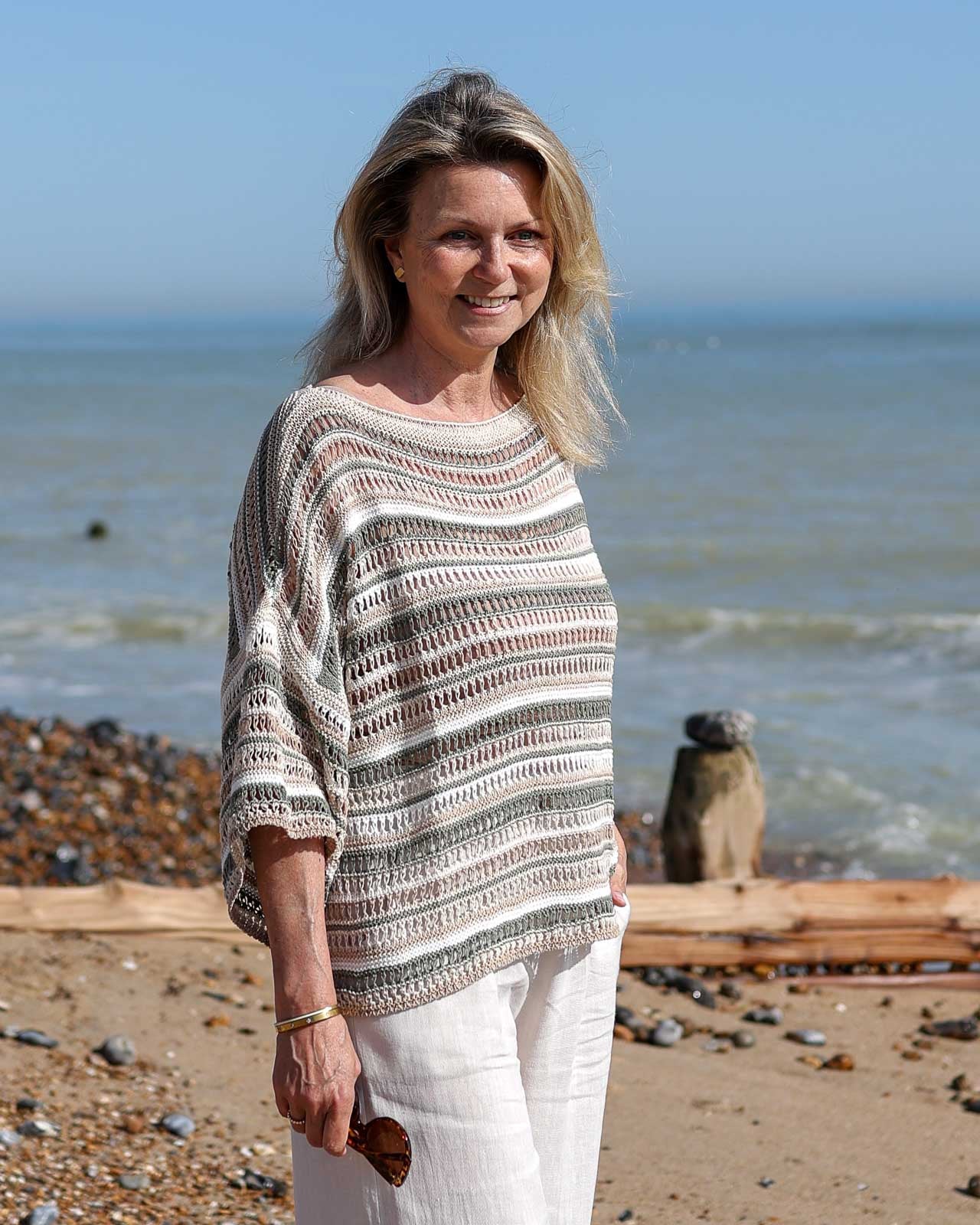 Cotton Blend Sienna Stripey Top