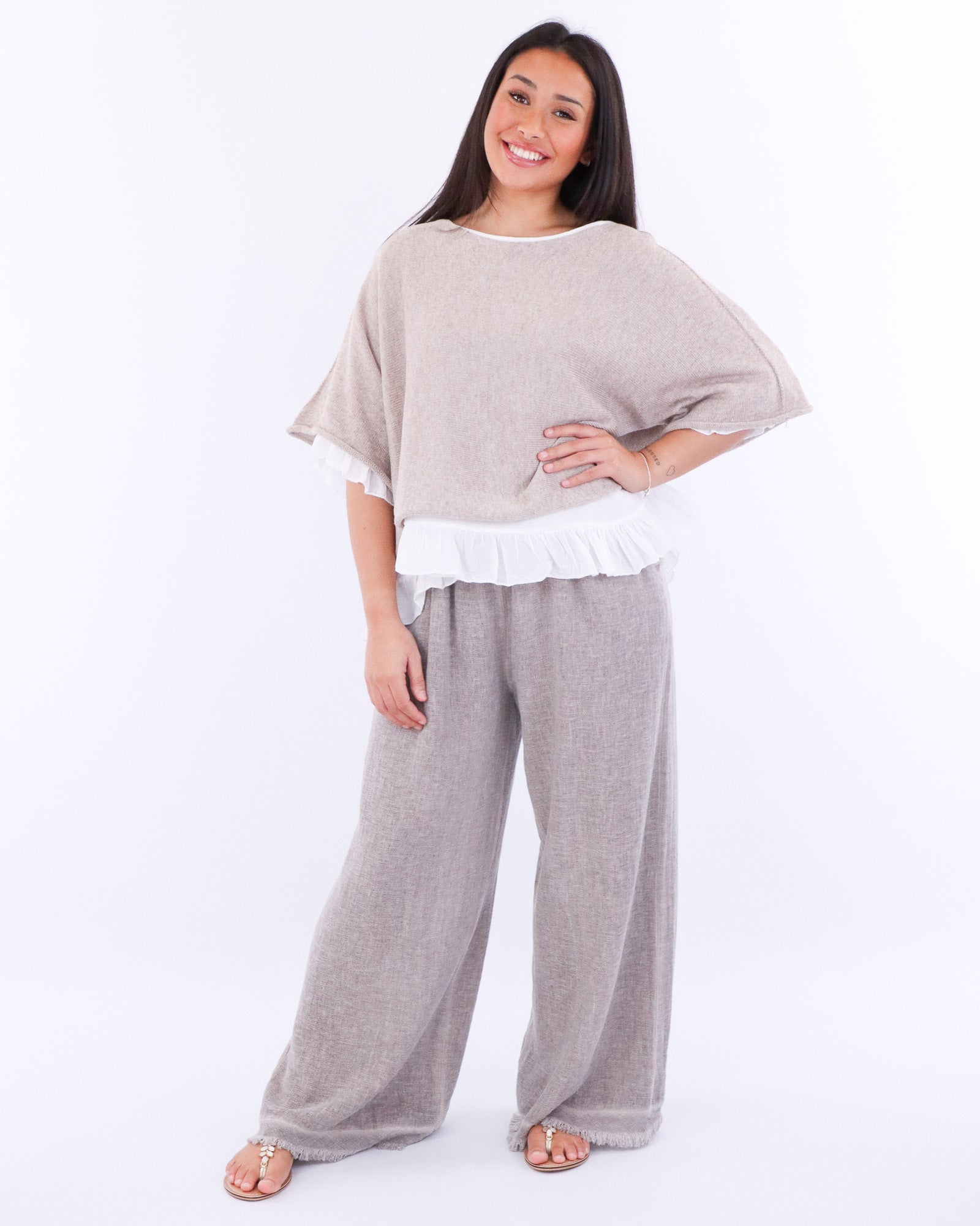 Cotton Blend Short Tunic Top