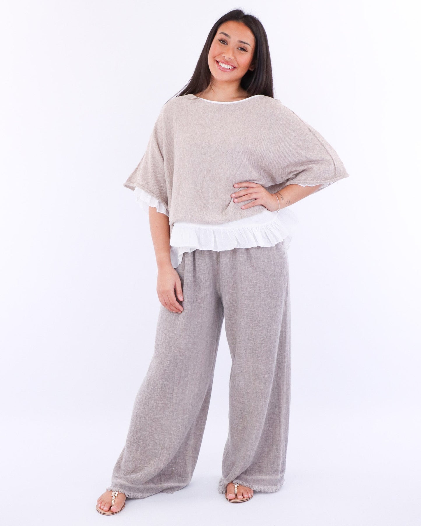 Cotton Blend Short Tunic Top