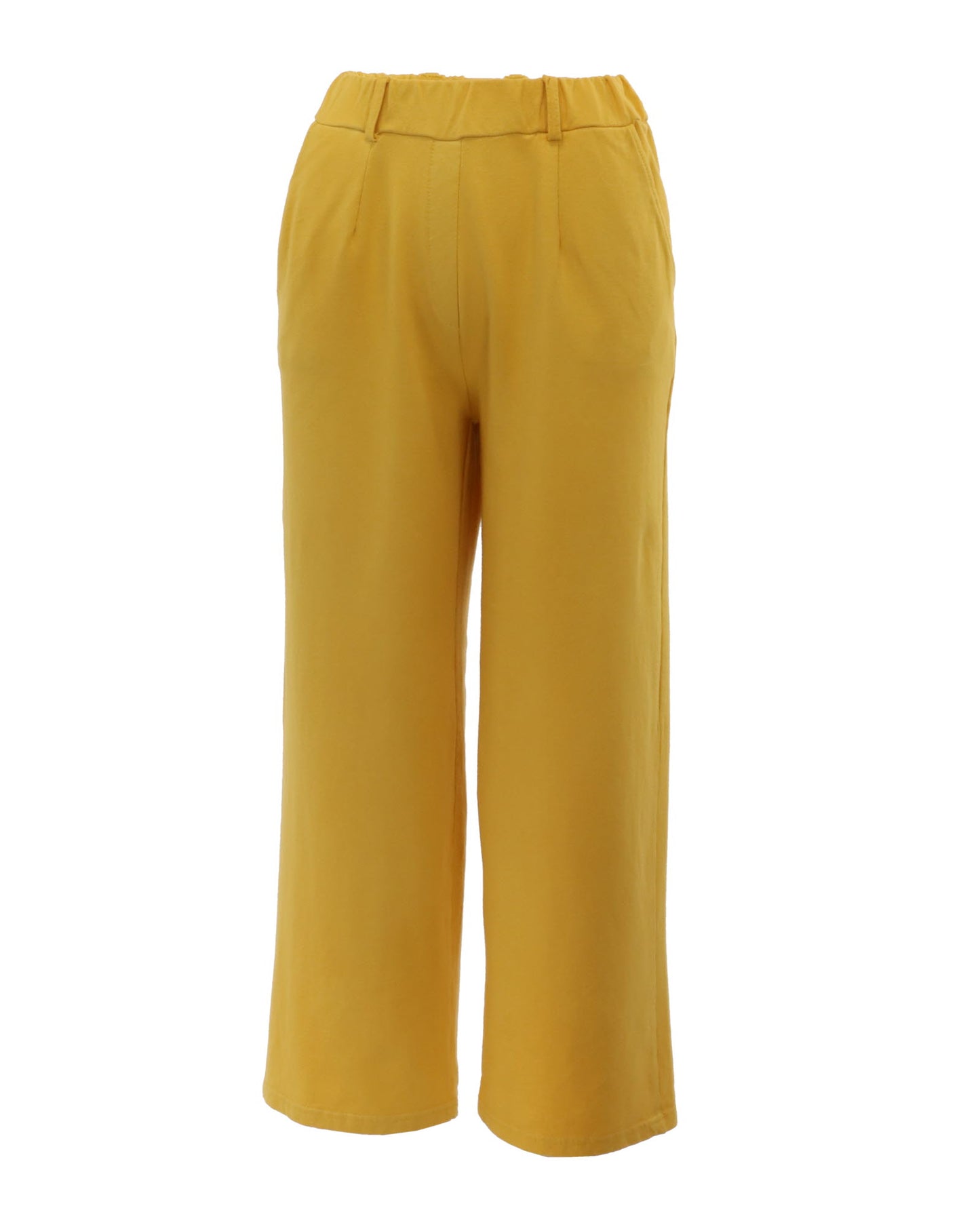 Wide Leg Cotton Jersey Trousers