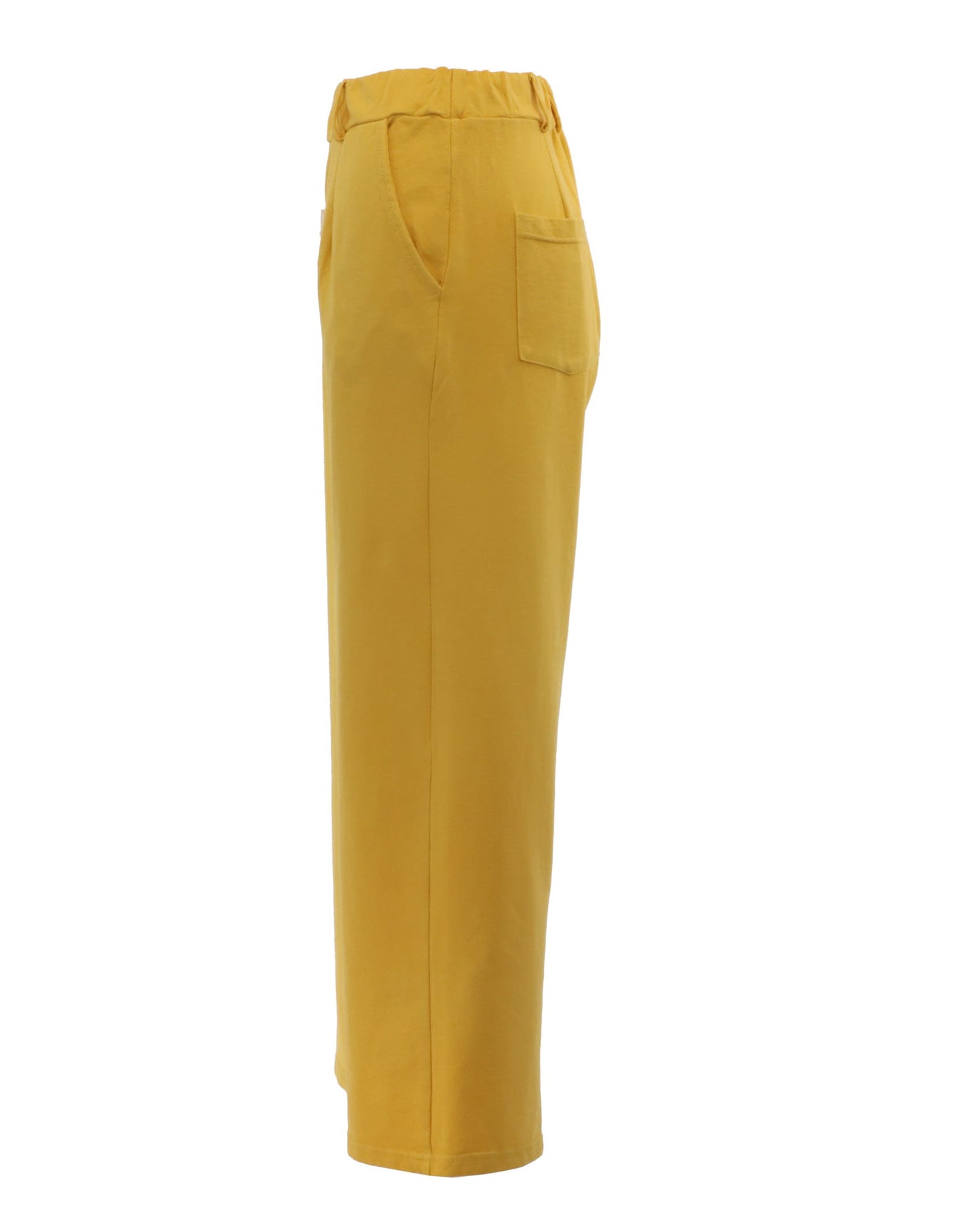 Wide Leg Cotton Jersey Trousers