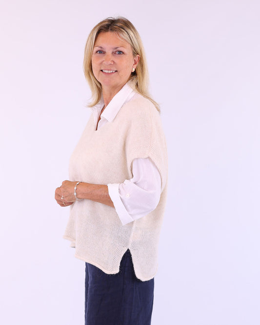 Alpaca Blend V Neck Tunic