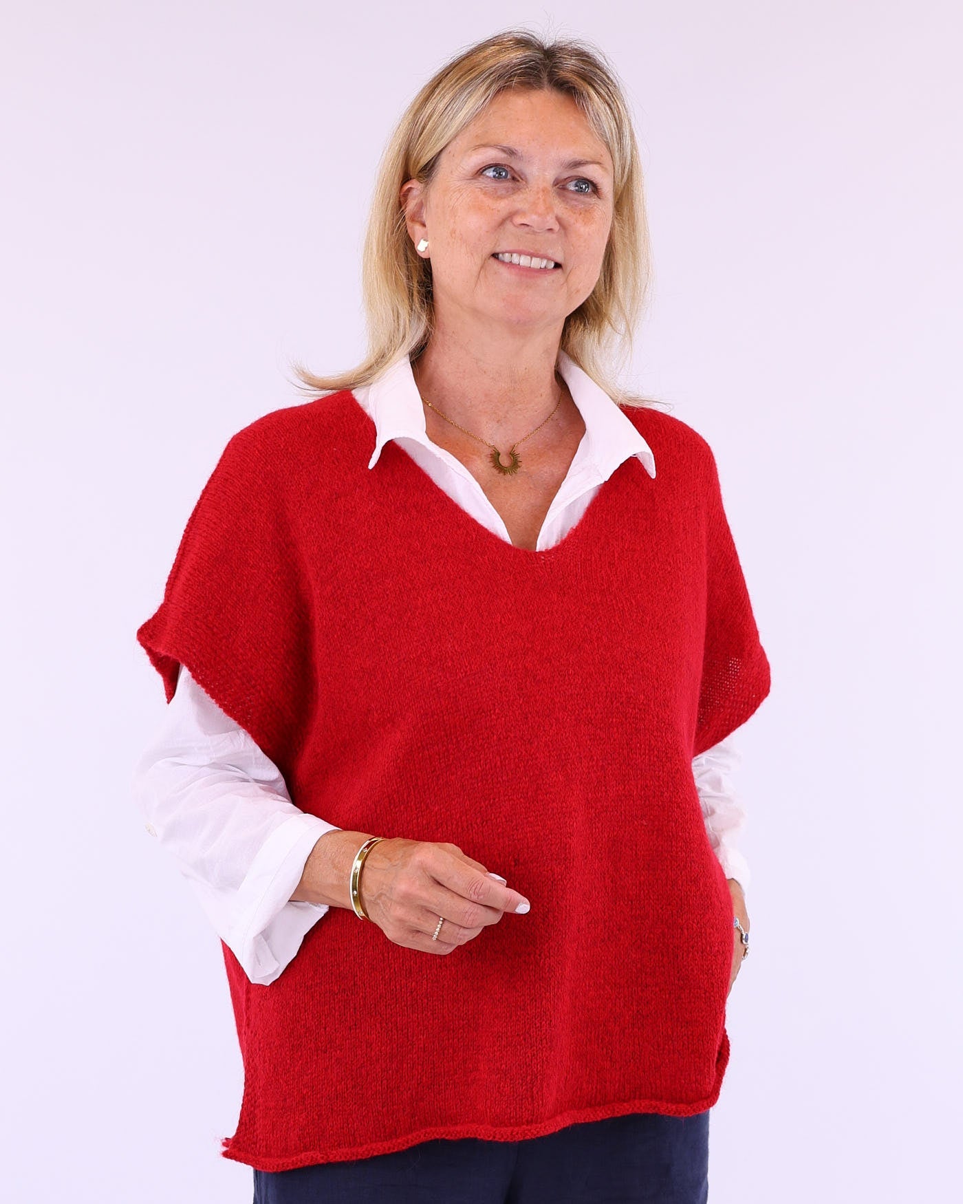 Alpaca Blend V Neck Tunic