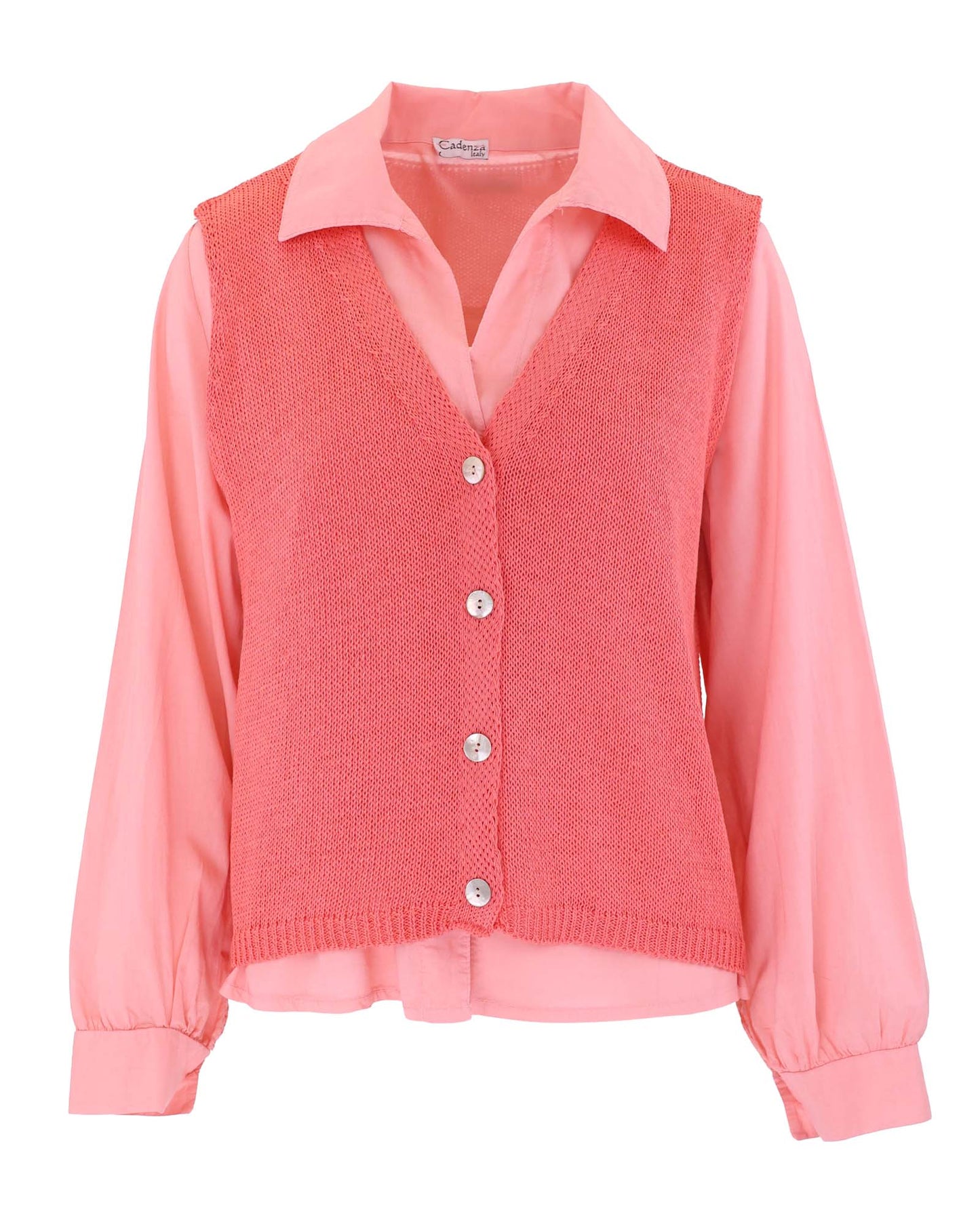 Cotton Blend Button Waistcoat