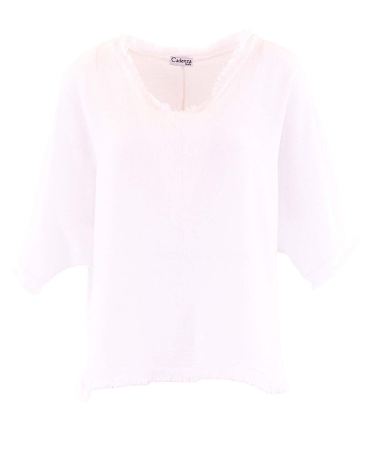 Linen and Cotton Frill Tunic