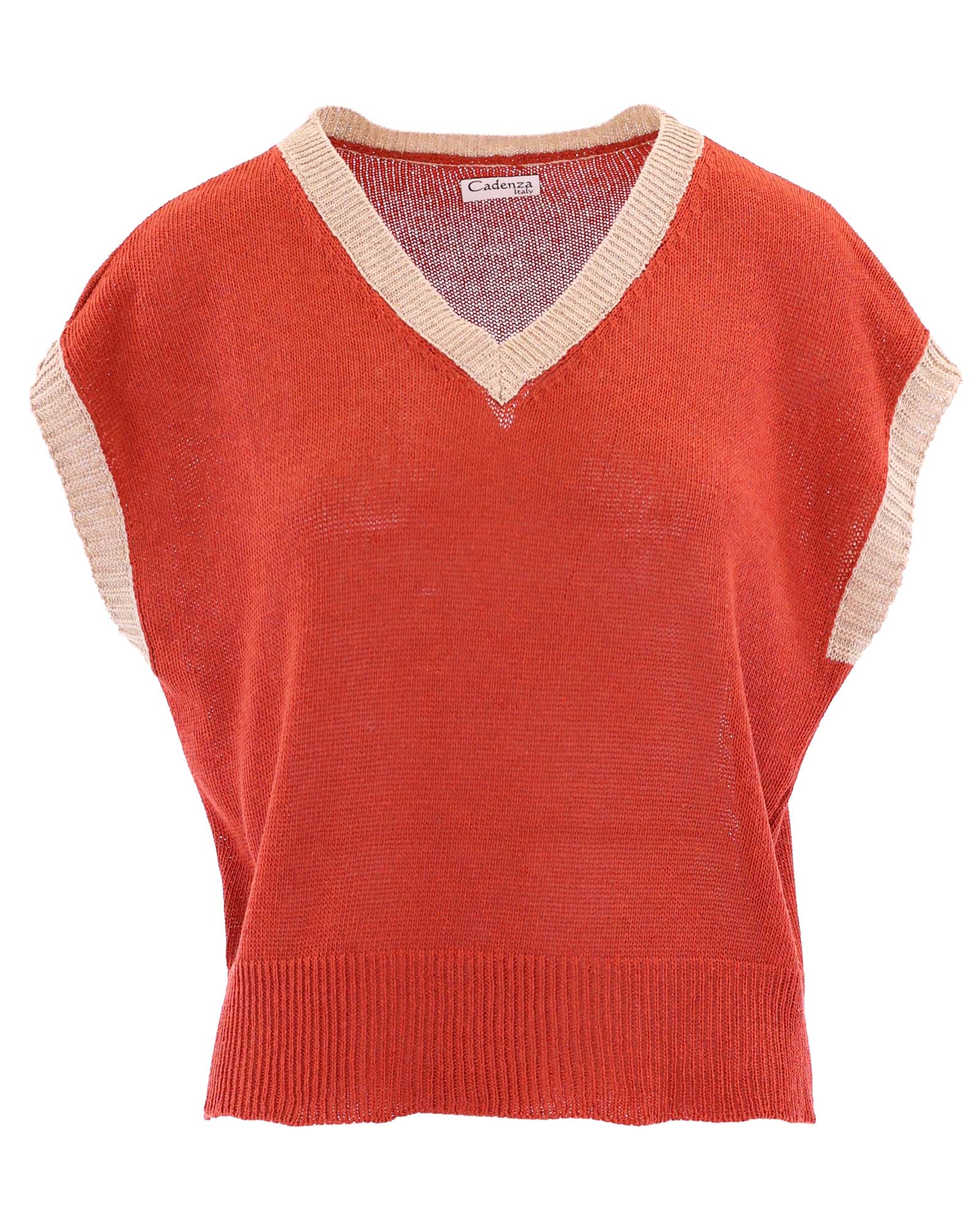 Cotton Blend Contrast Tank Top