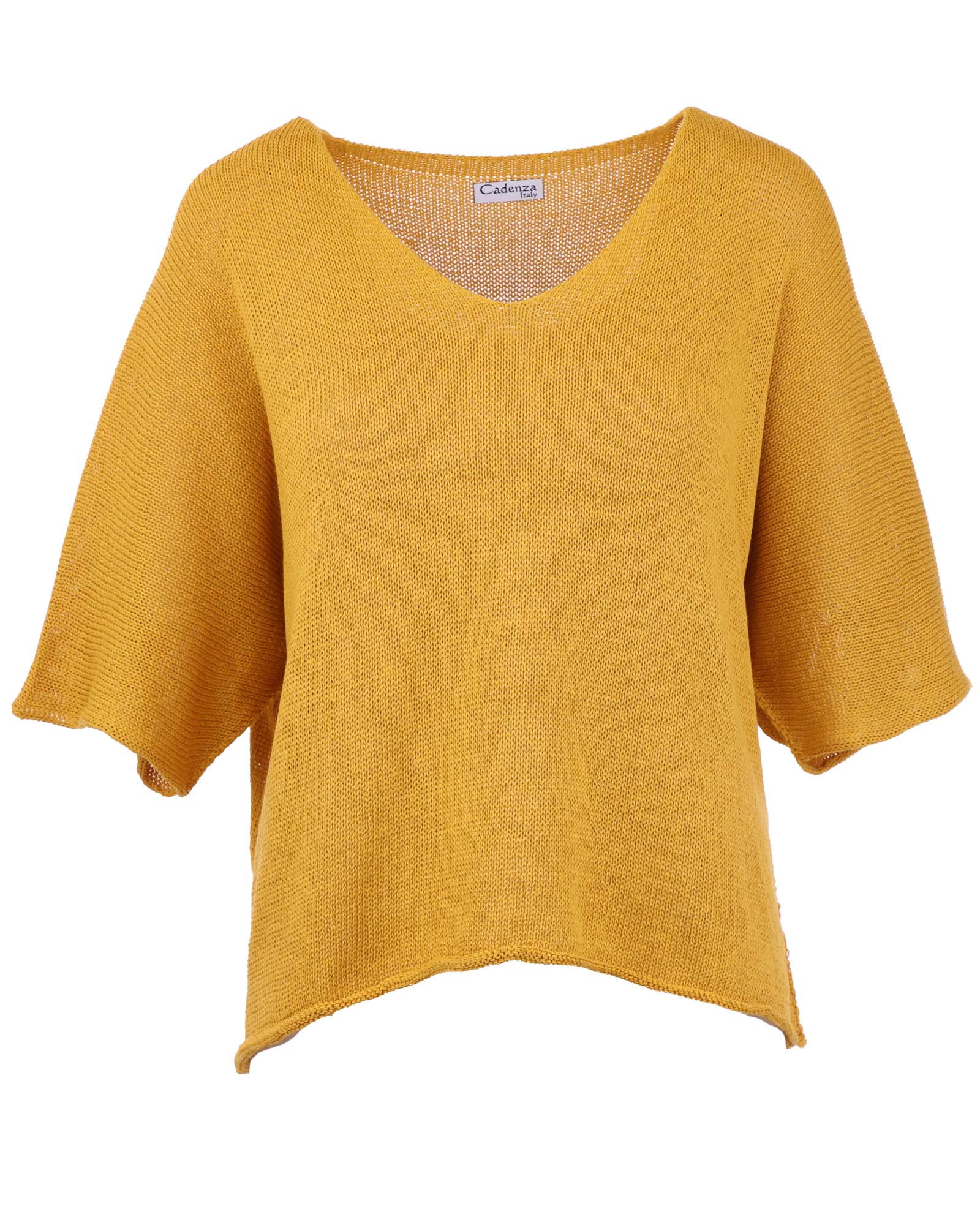 Cotton Blend V Neck Tunic Top