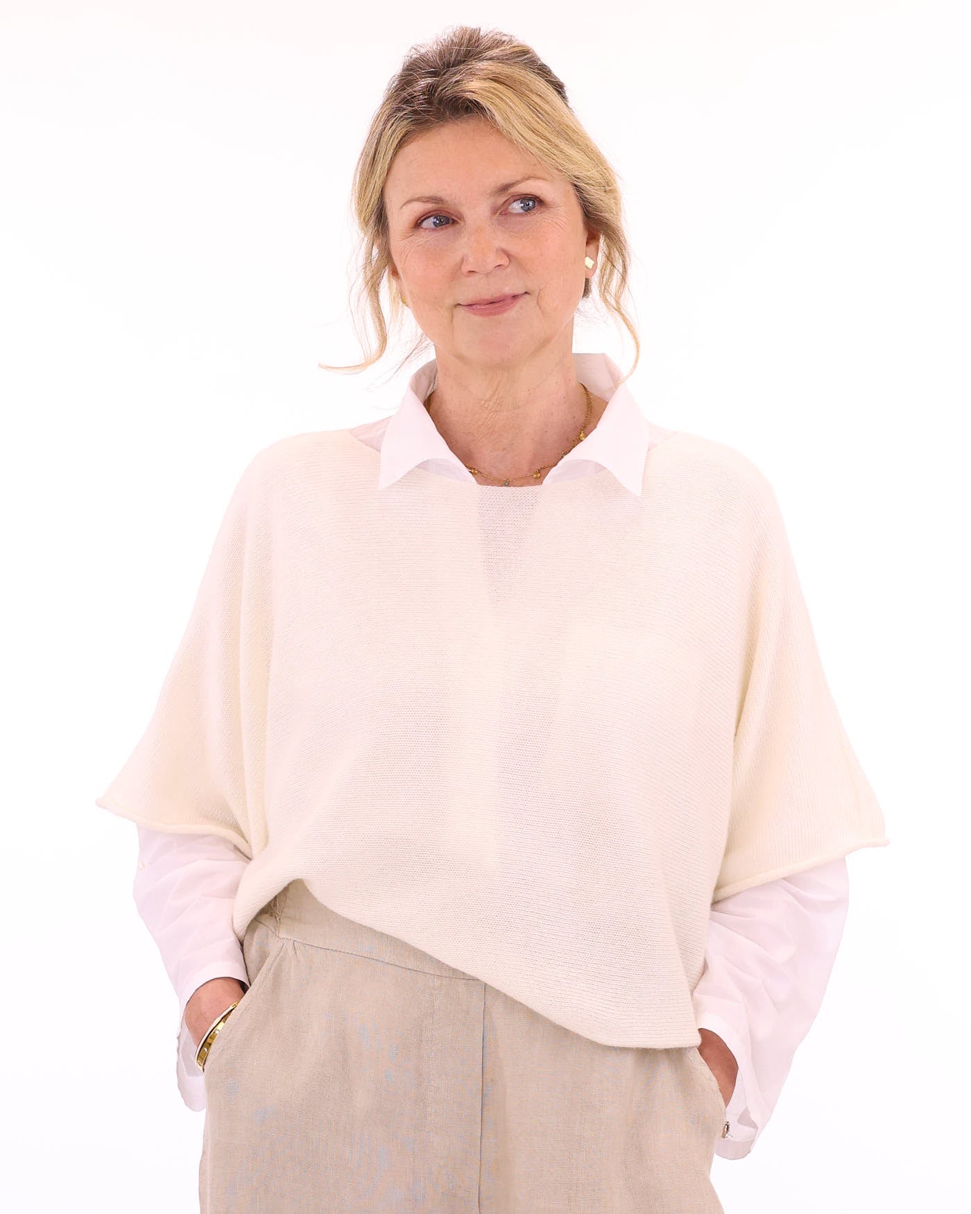 Cashmere Blend Short Tunic Top