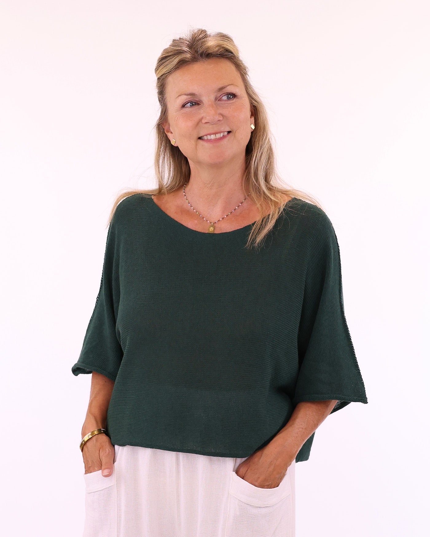 Cotton Blend Short Tunic Top