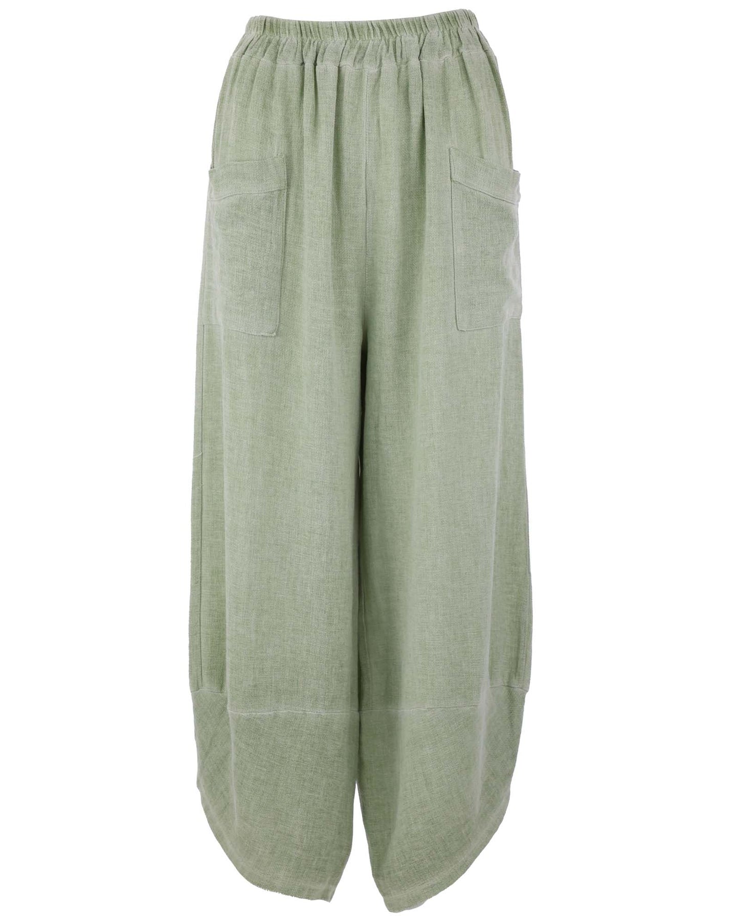 Linen and Cotton Blend Hareem Pants