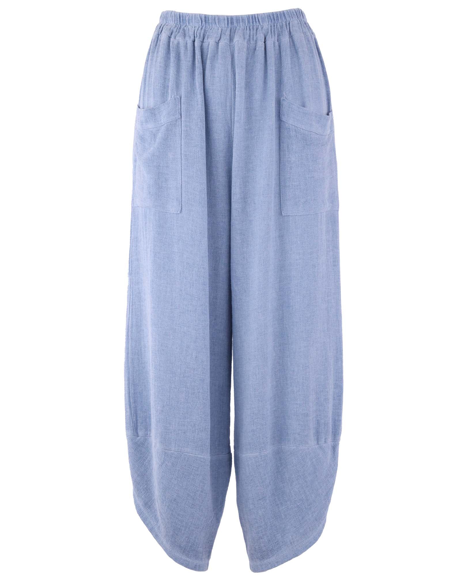 Linen and Cotton Blend Hareem Pants